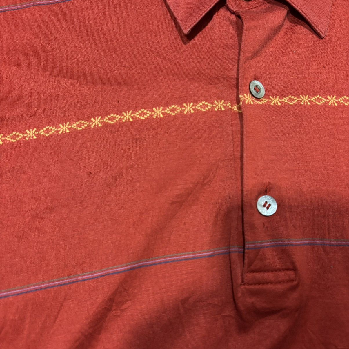 Sergio Tacchini Sergio tacchini vintage shirt gold stripe embroidery Size US L / EU 52-54 / 3 - 7 Thumbnail