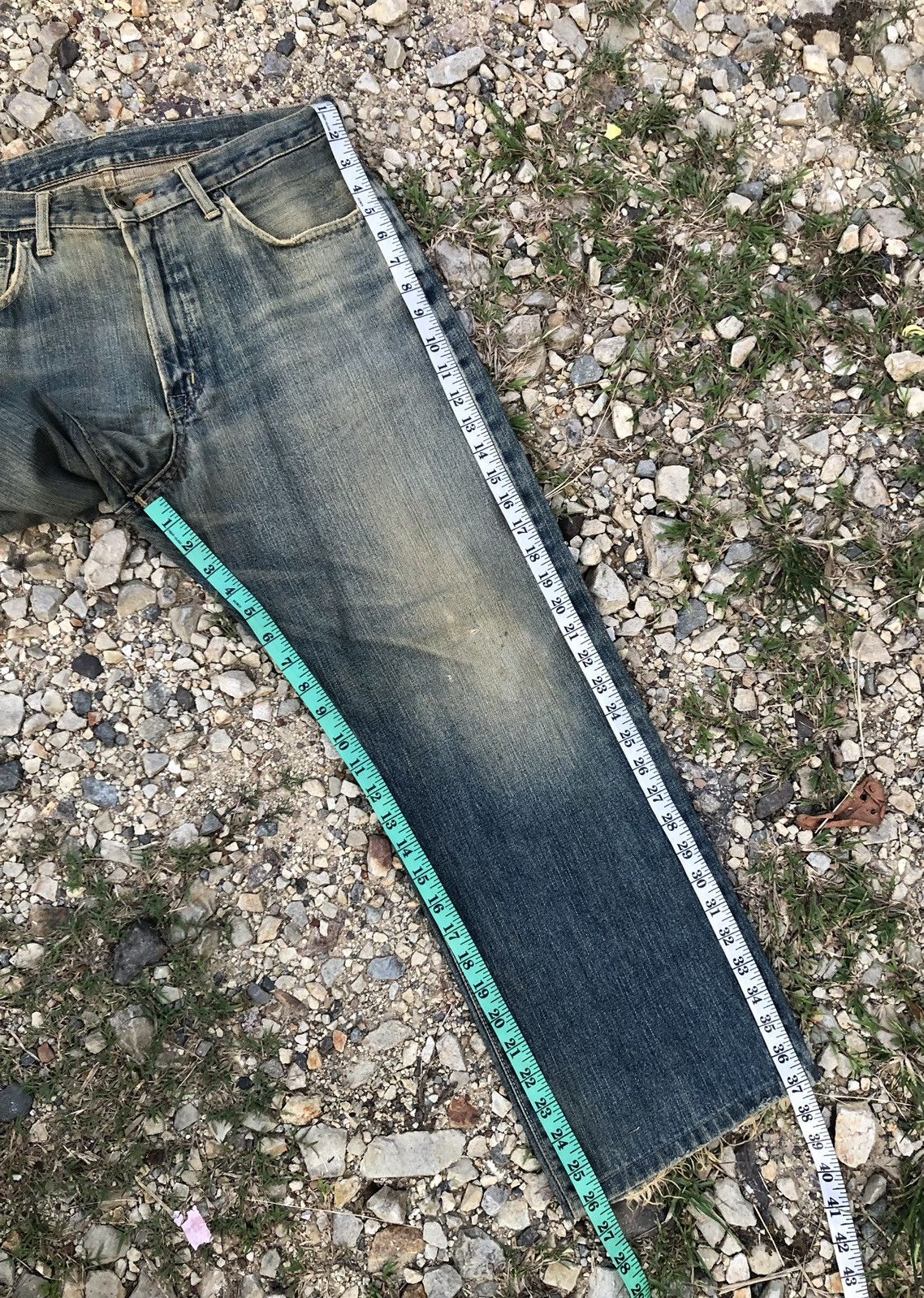 Edwin WIDE LEG RUSTY DISTRESSED SELVEDGE DENIM Size US 32 / EU 48 - 12 Thumbnail