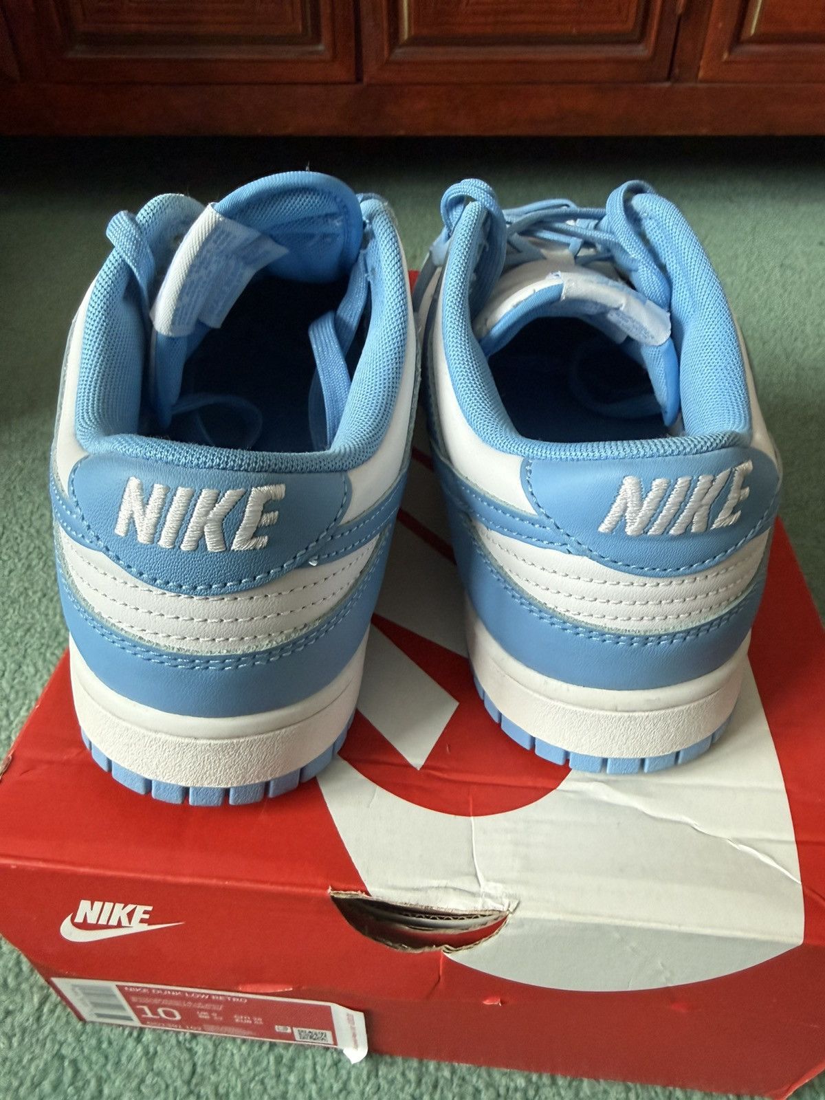 Nike Nike Dunk Low UNC Powder Blue Size US 10 / EU 43 - 5 Thumbnail