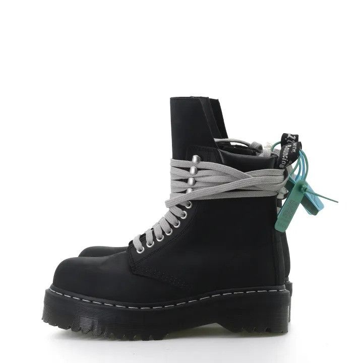 Dr. Martens × Rick Owens Rick Owens x Dr. Martens 1460 Black Distressed Zip Boots Size US 6 / EU 39 - 4 Thumbnail