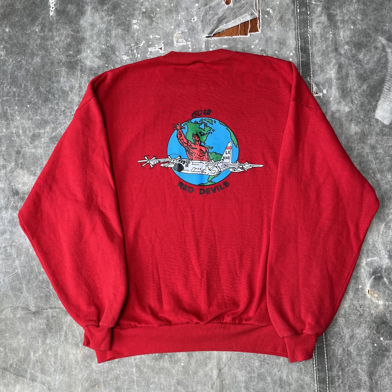Vintage 50th Airlift Squadron Red Devils USAF Sweatshirt