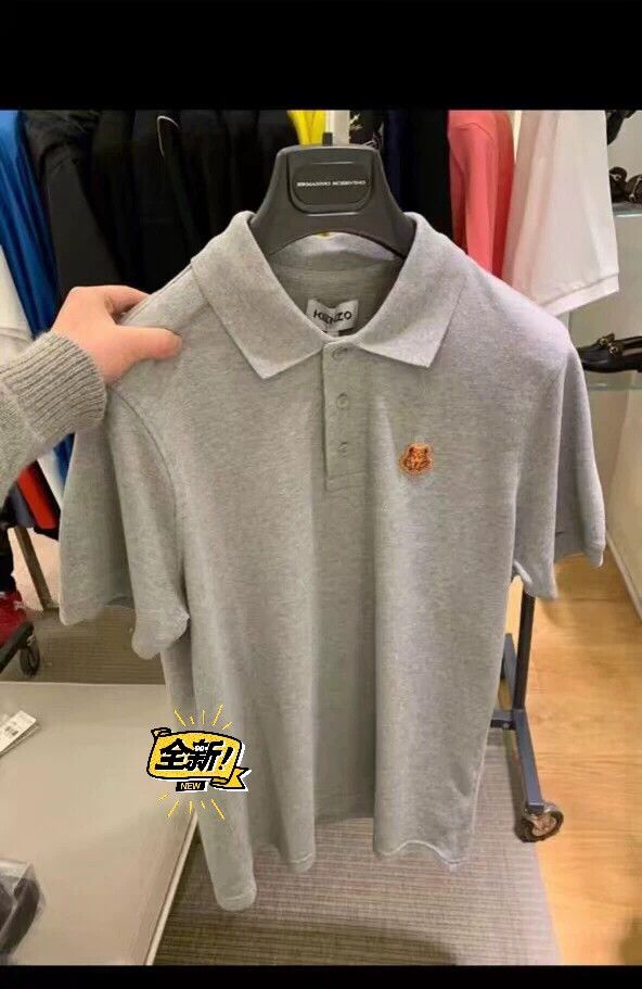 Kenzo KENZO Tiger Head Grey Polo Shirt - dmc Size US L / EU 52-54 / 3 - 1 Thumbnail