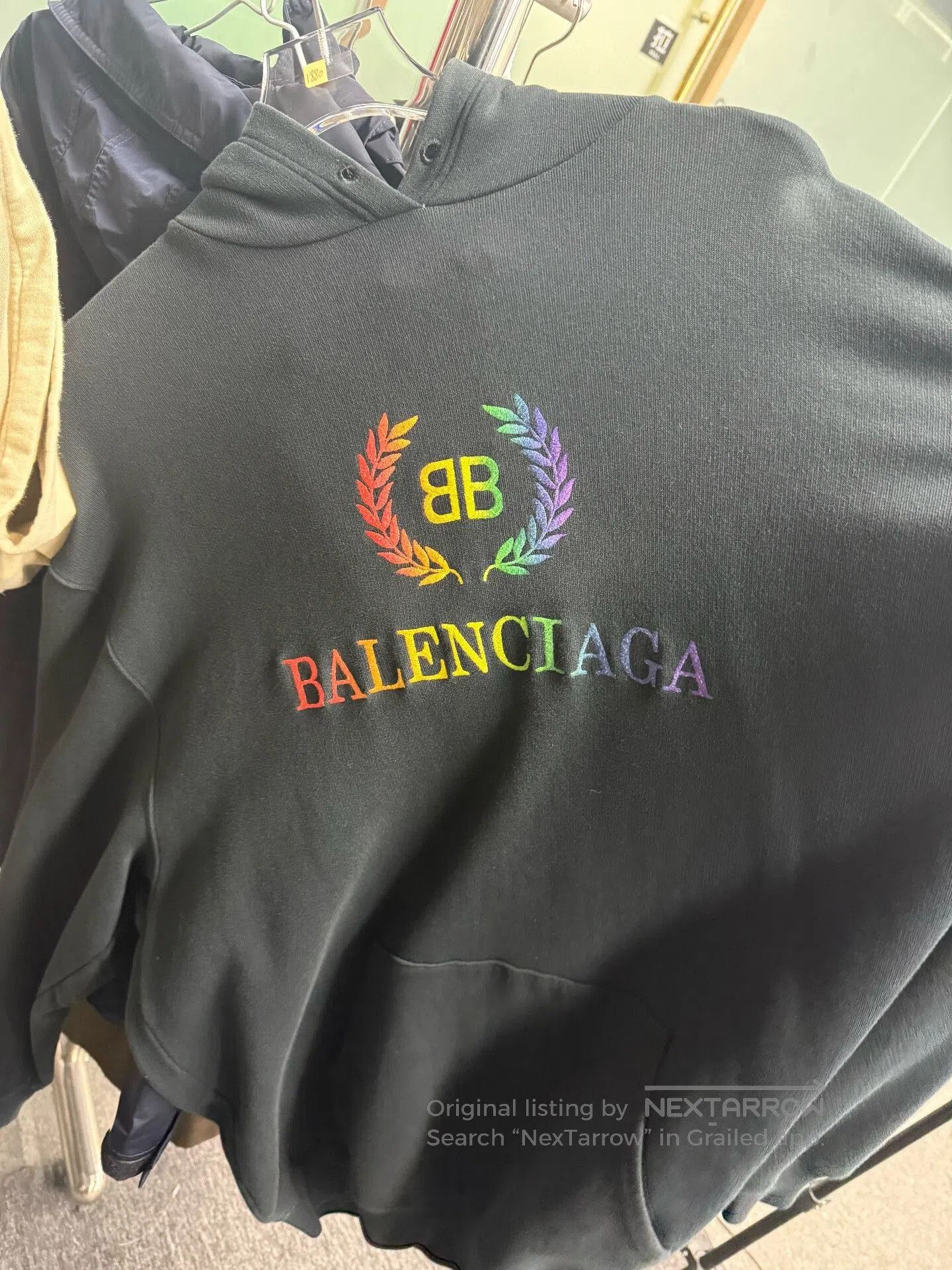 Balenciaga Balenciaga Rainbow Logo Hoodie. Size US M / EU 48-50 / 2 - 1 Thumbnail