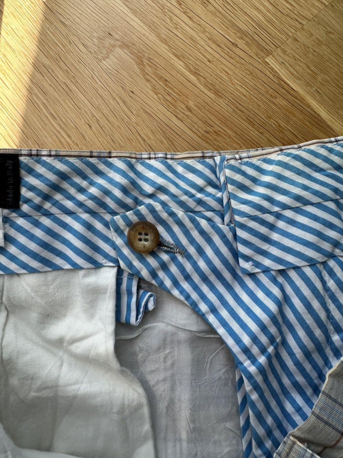 Etro × Vintage ETRO Plaid Gray Blue Wool Blend Dress Pants Made In Italy Size US 42 / EU 58 - 8 Thumbnail