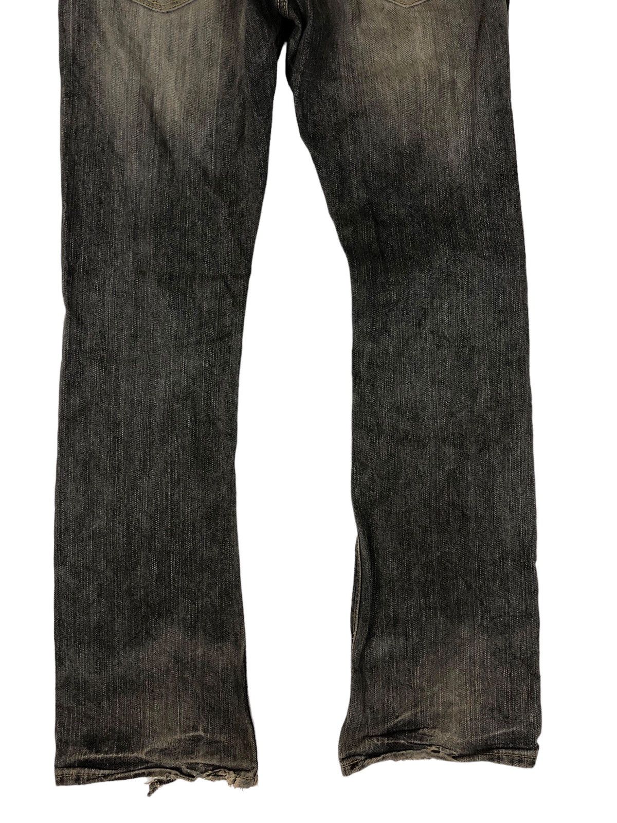 Lee Flare Lee Japan Distressed Black Denim Jeans Size US 32 / EU 48 - 10 Thumbnail