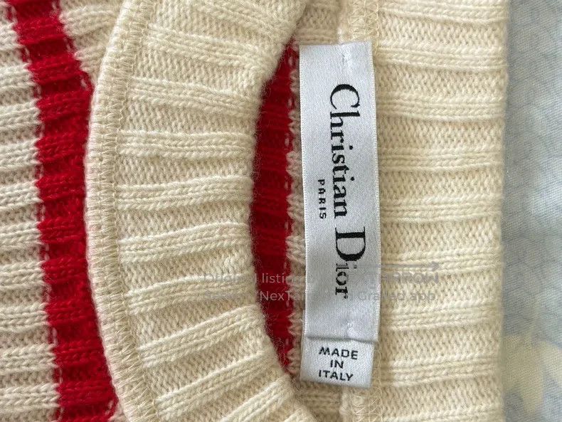 Dior Dior Red and white striped knitwear sweater Size XXS / US 00 / IT 34 - 5 Thumbnail