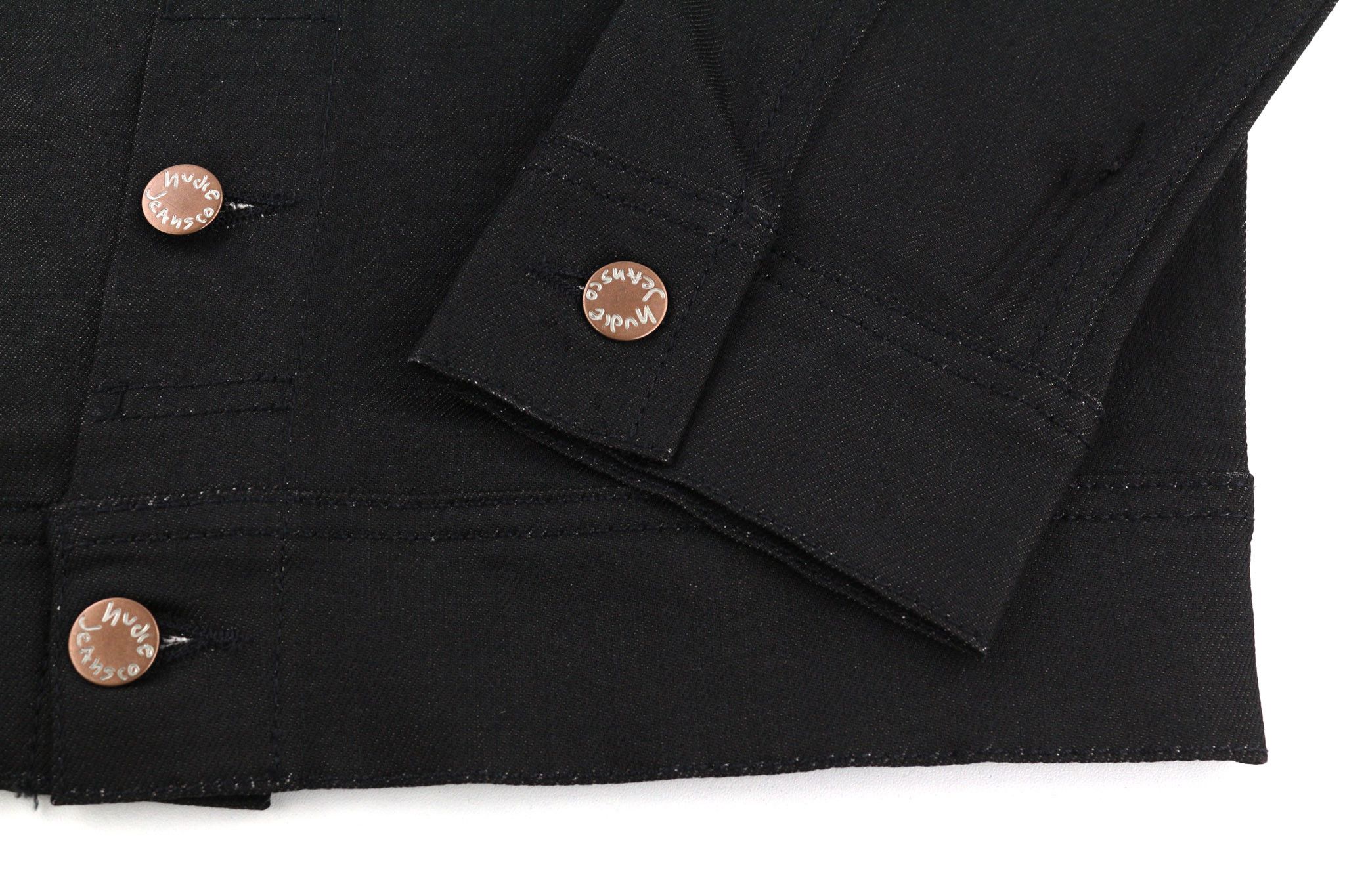 Nudie Jeans CONNY XS Dry Back Coated Polo Neck Logo Denim 81603 Size US XS / EU 42 / 0 - 5 Thumbnail