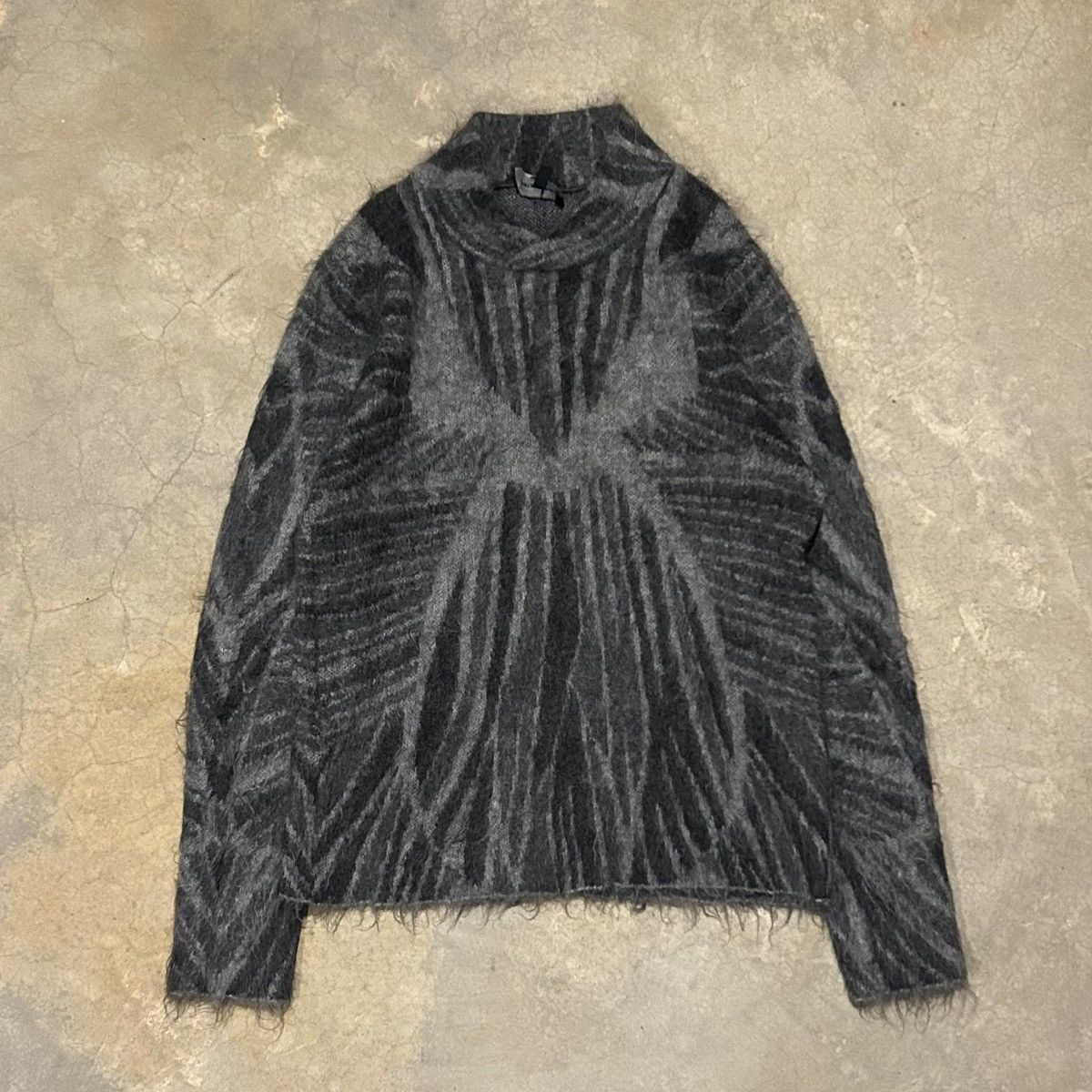Designer × Emporio Armani Archival Emporio Armani Mohair Shaggy Patterned Sweater Size US S / EU 44-46 / 1 - 1 Thumbnail