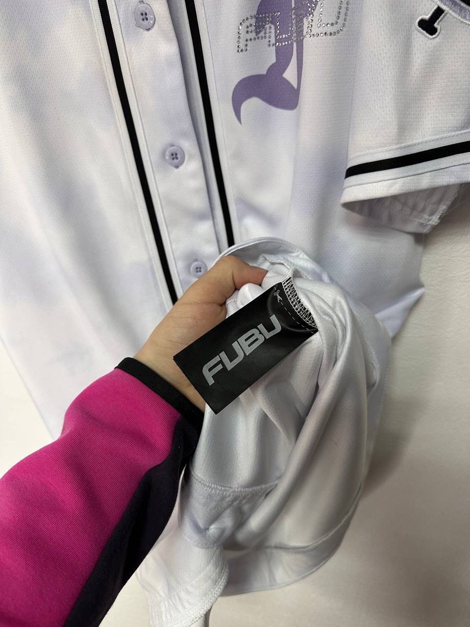 Fubu FUBU Baseball Jersey White Purple 05 Logo Button Up Y2K S Size US S / EU 44-46 / 1 - 5 Thumbnail