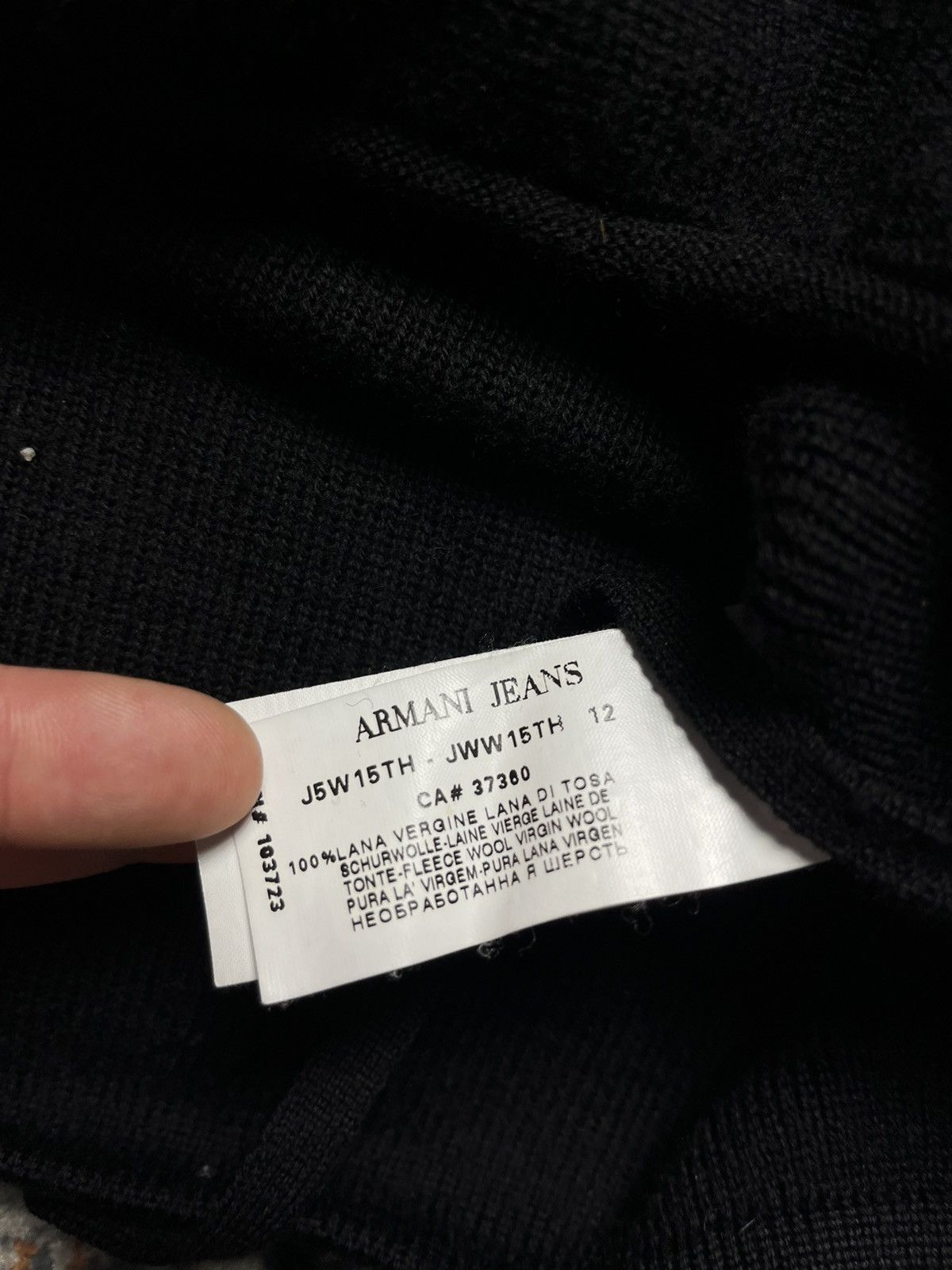 Armani Exchange × Designer Vintage 00s Armani Jeans turtleneck sweater with pockets Size M / US 6-8 / IT 42-44 - 11 Thumbnail
