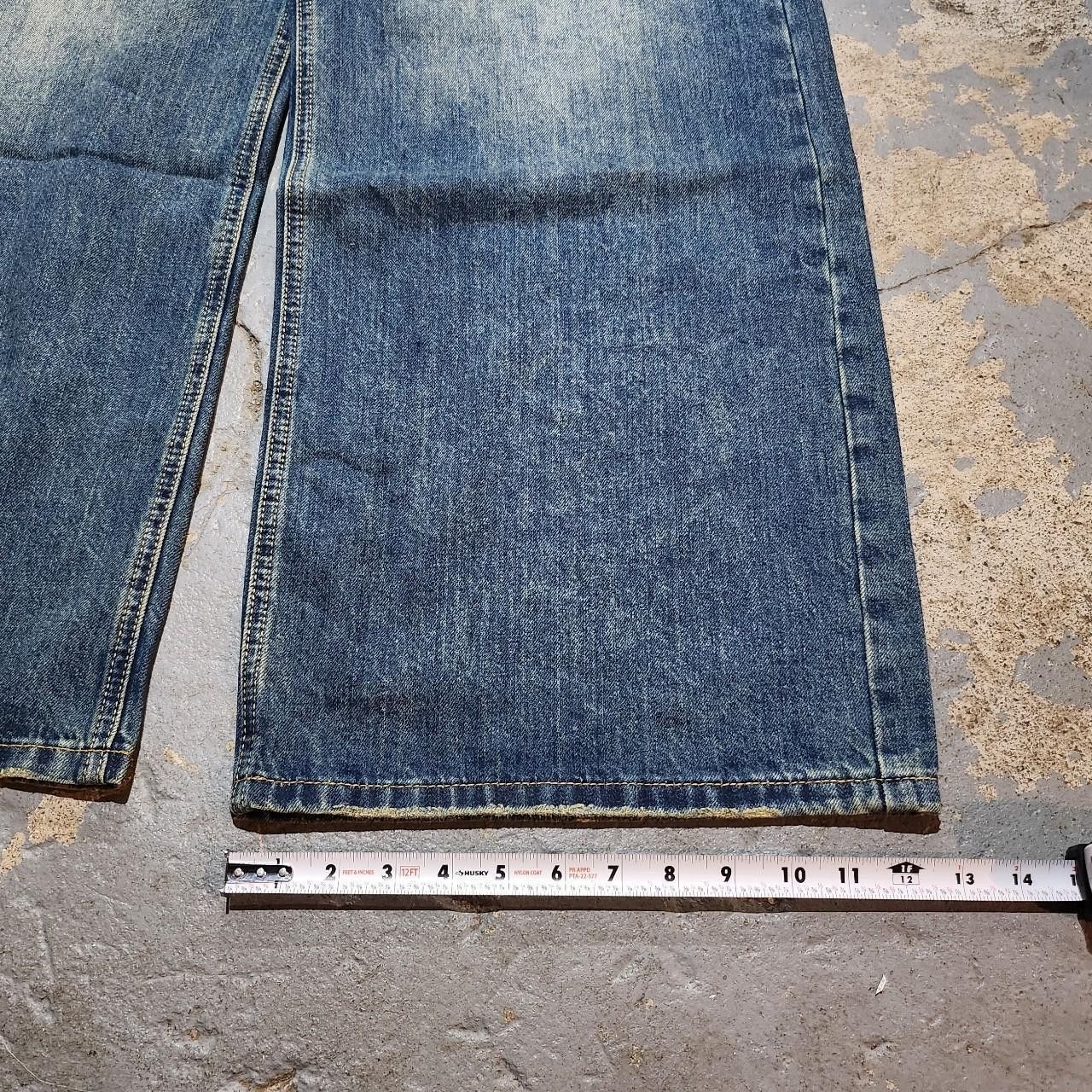 Japanese Brand Baggy blue jeans wide leg faded denim Size US 32 / EU 48 - 4 Thumbnail