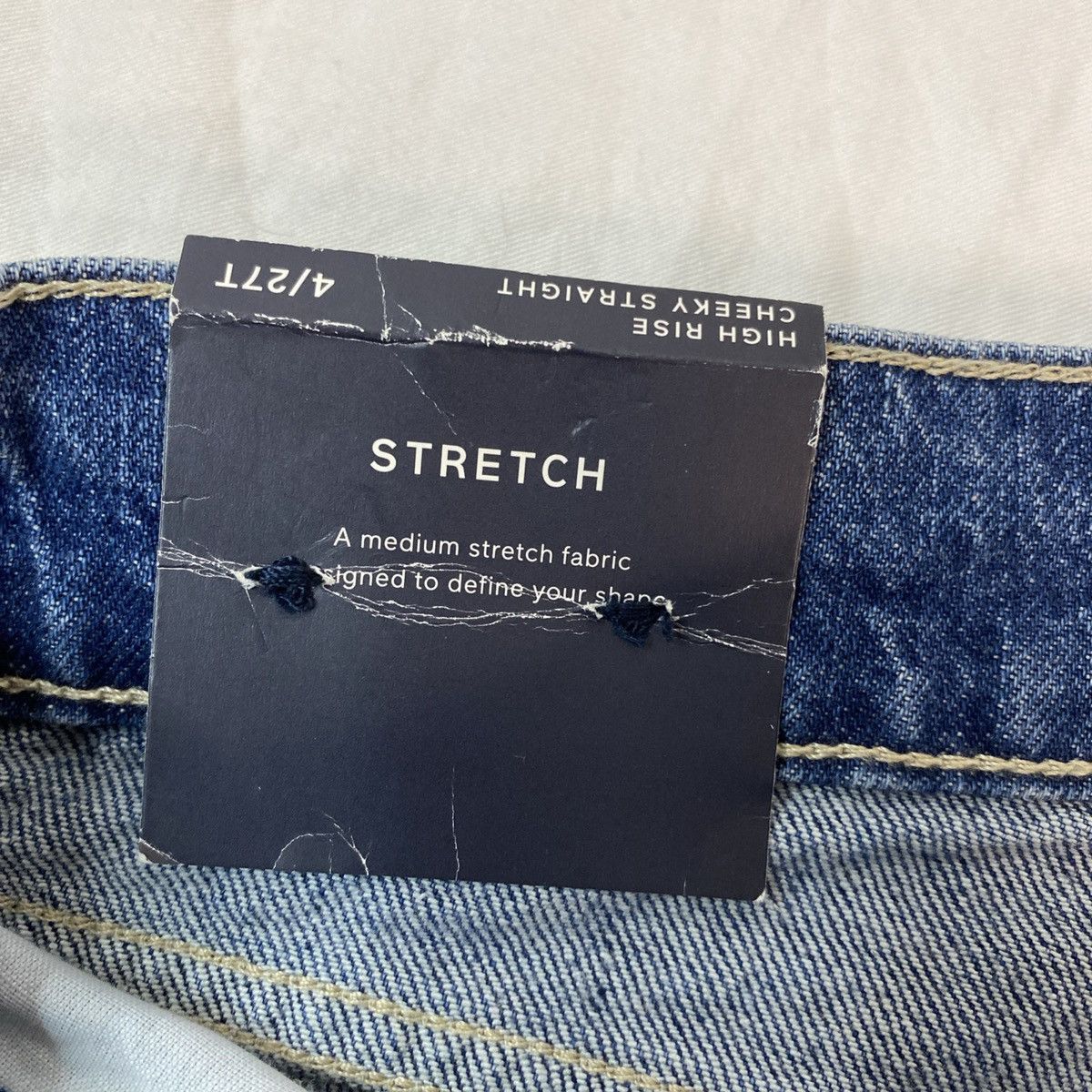 Gap GAP High Rise Women's Jeans Distressed Button 4/27 Tall, NWT Size 27" / US 4 / IT 40 - 8 Thumbnail