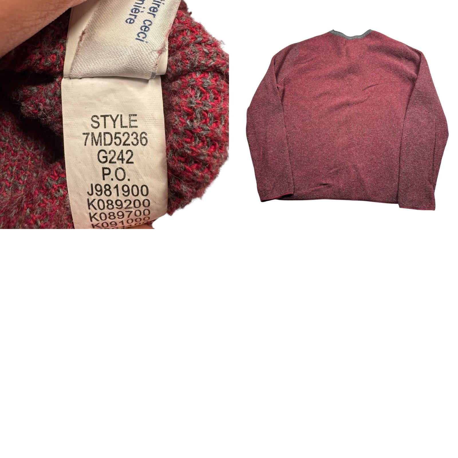 Lucky Brand Lucky Brand Sweater Mens L Henley Colorado Cross Stitch Thermal Winter Knit Crew Neck Long Sleeve Red Size US L / EU 52-54 / 3 - 8 Thumbnail
