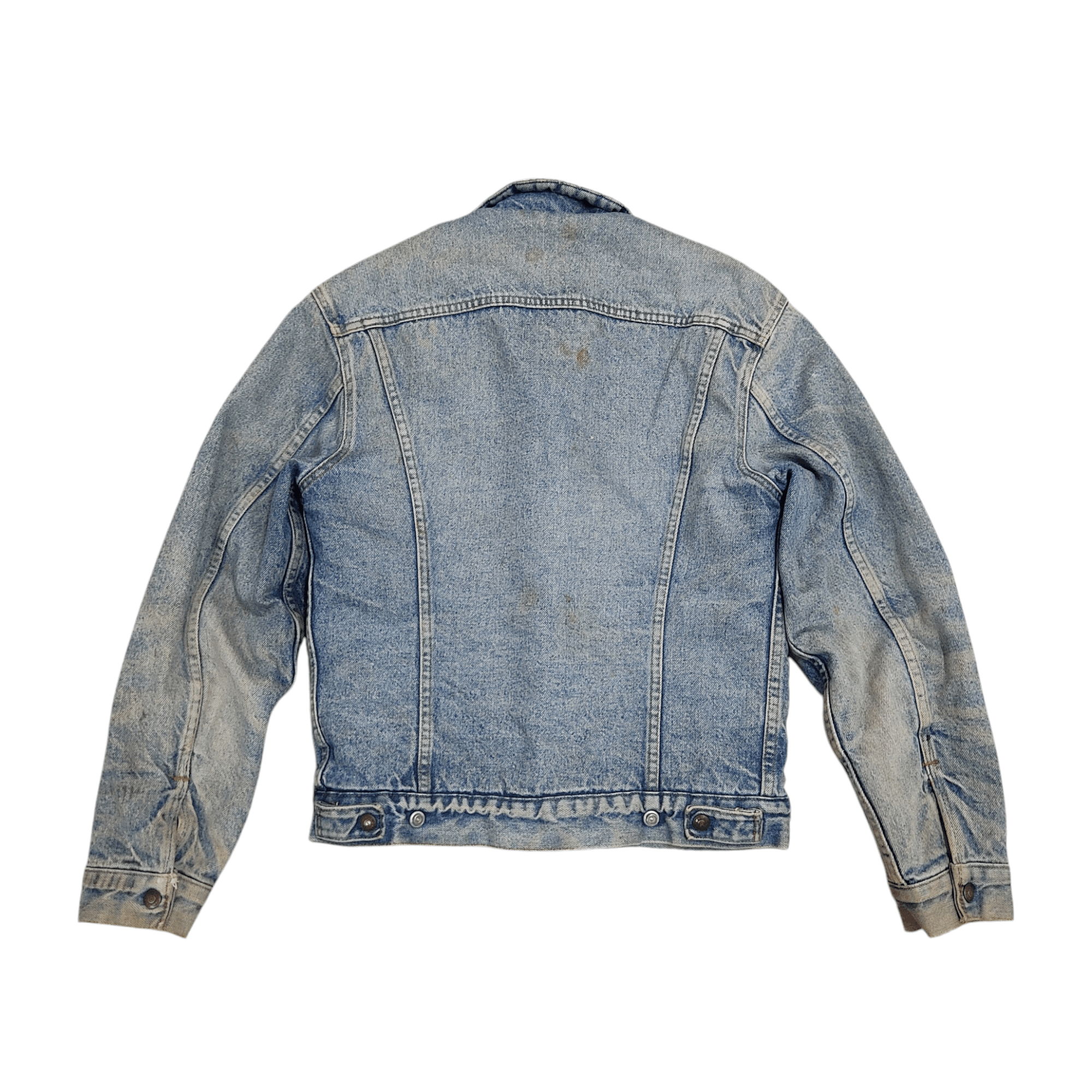 Levi's Vintage 80s Levi's Sherpa Lined Distressed Trucker Jacket Size US S / EU 44-46 / 1 - 15 Thumbnail