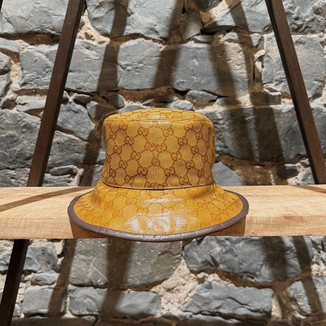 Adidas × Gucci Gucci X Adidas Brown Logo GG Crystal Bucket Hat - L - 59cm Size ONE SIZE - 4 Thumbnail