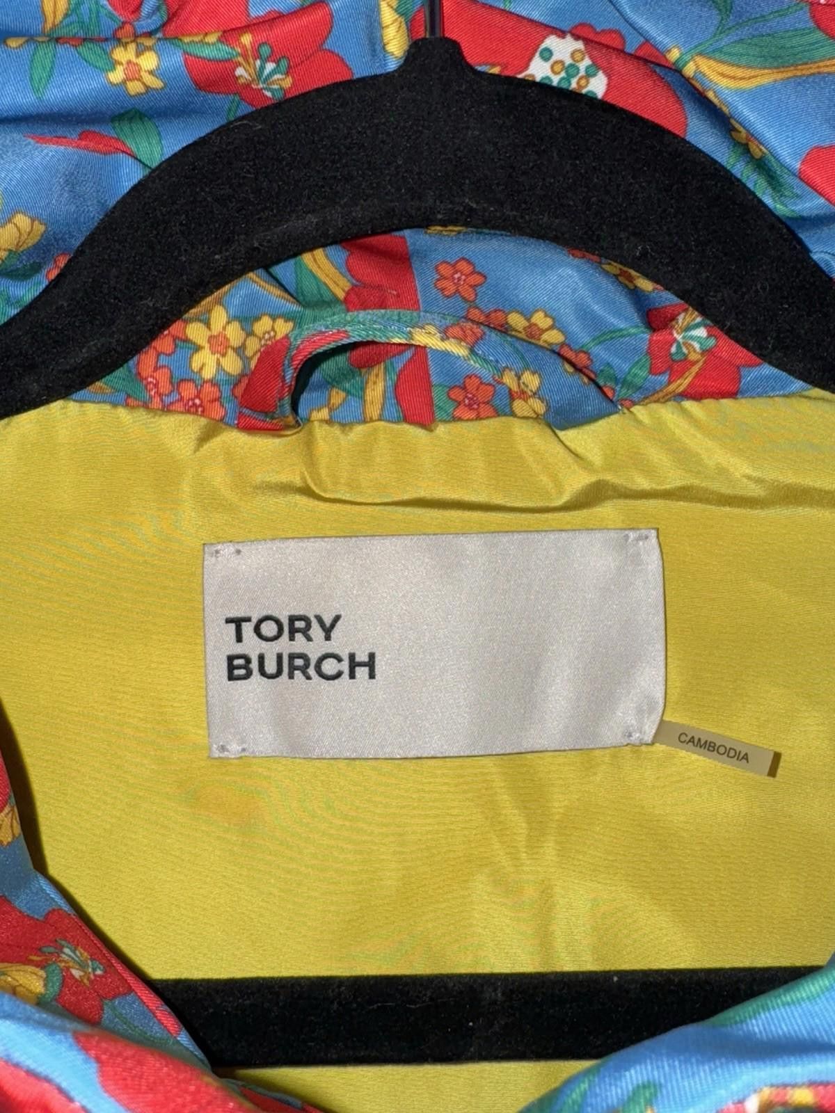 Tory Burch Tory Burch Floral Lined Hooded Jacket Zip Up Small / Medium Size S / US 4 / IT 40 - 2 Thumbnail