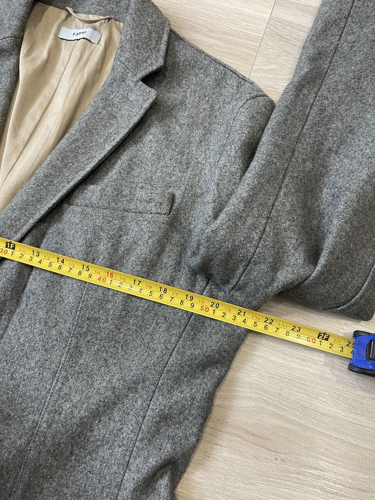 Nicole Farhi FARHI by Nicole Farhi Grey Wool Blend Blazer M Size 38R - 13 Thumbnail