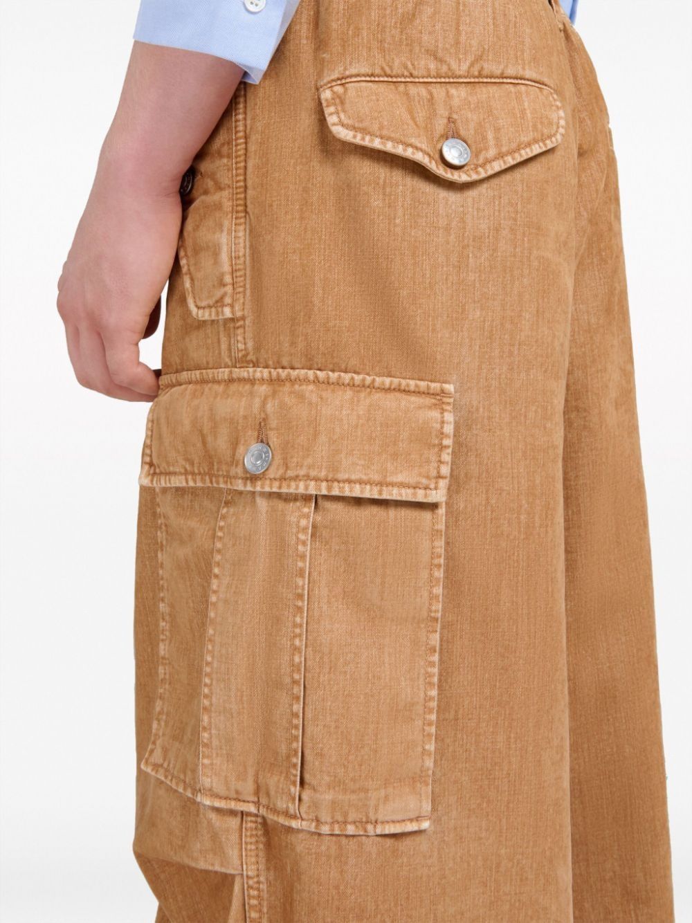 Marni oc11z0525 Draped-Detail Cargo Pants in Brown Size US 36 / EU 52 - 5 Thumbnail
