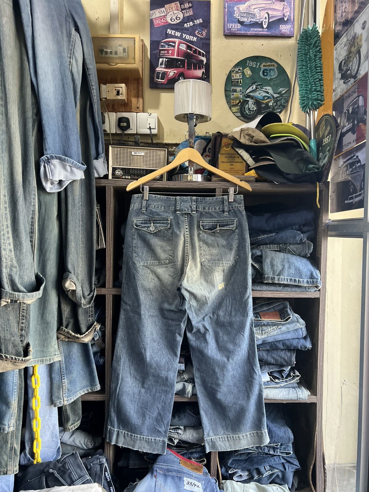 Ralph Lauren 🔥Vintage Ralph Lauren Wide Leg Denim Size 31" - 2 Thumbnail