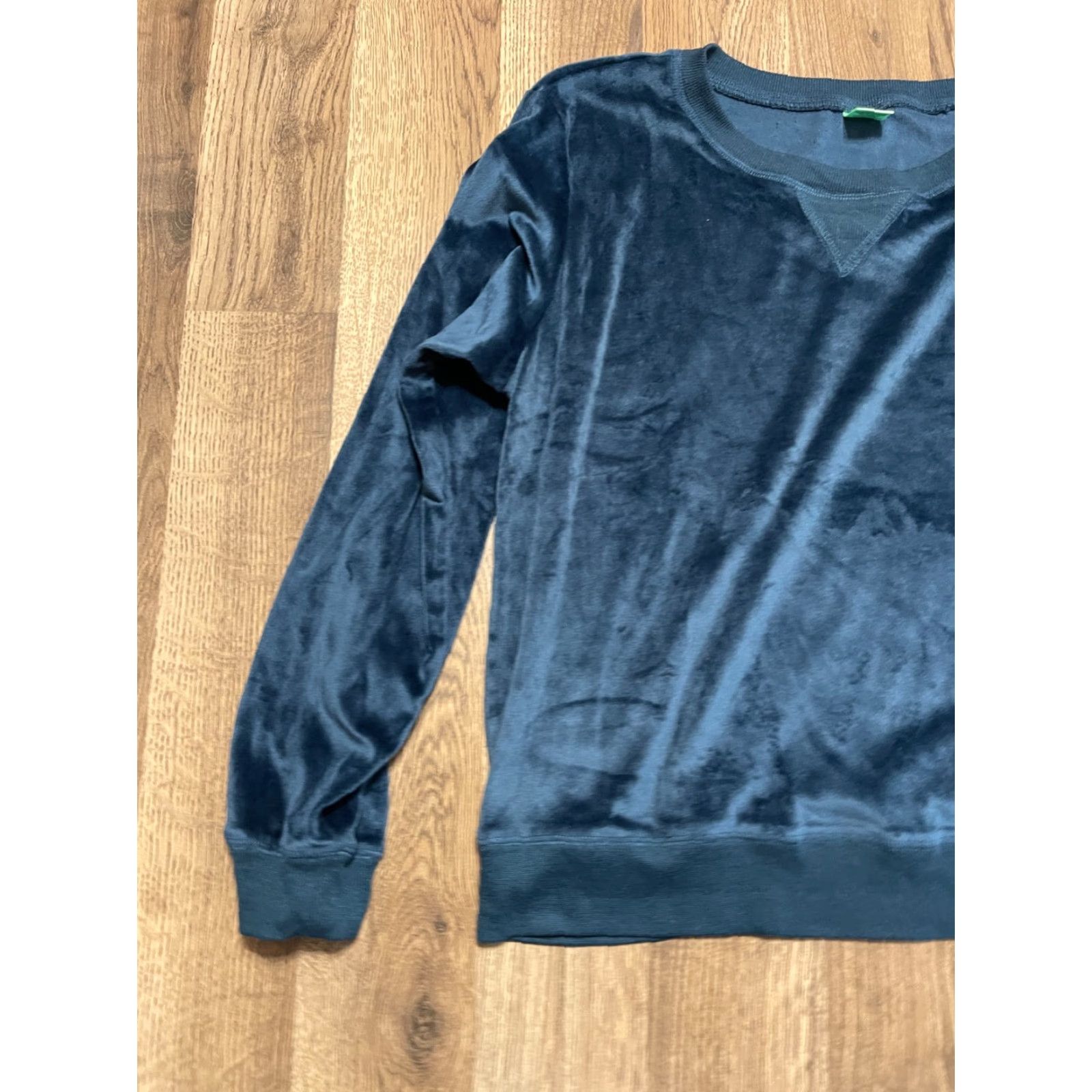 Vintage Honey Dew Shirt Women L Blue Long Sleeve Velvet Casual Travel Modern Basic Velvet 32 Size L / US 10 / IT 46 - 3 Thumbnail