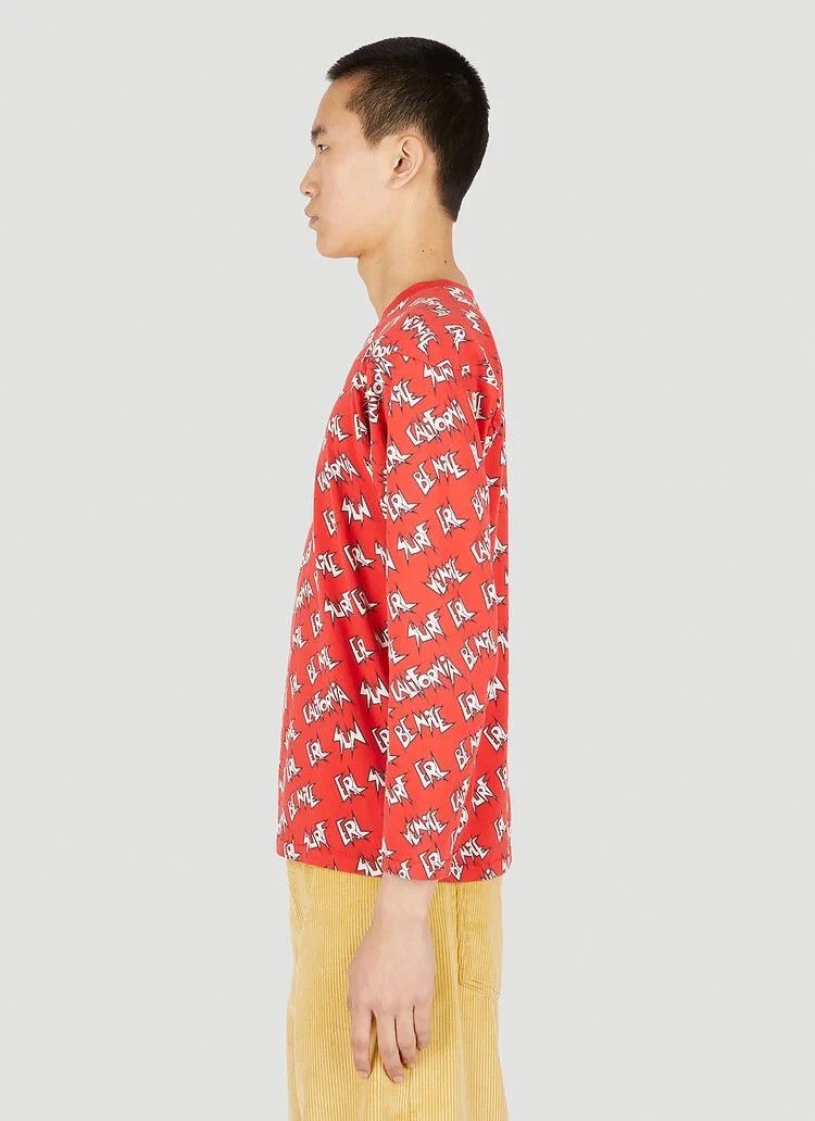 ERL DS! SS23 ERL All Over Logo Sunscreen Red Long Sleeve Size US M / EU 48-50 / 2 - 5 Thumbnail