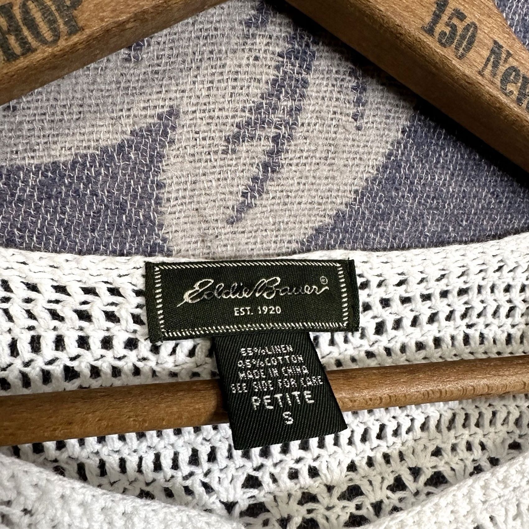 Eddie Bauer VINTAGE Eddie Bauer Cardigan Women’s Petite S White Cotton Blend Open-Knit 3/4 Sleeve Round Neck Lightweight Bohemian 90s Casual Womens Size S / US 4 / IT 40 - 3 Thumbnail