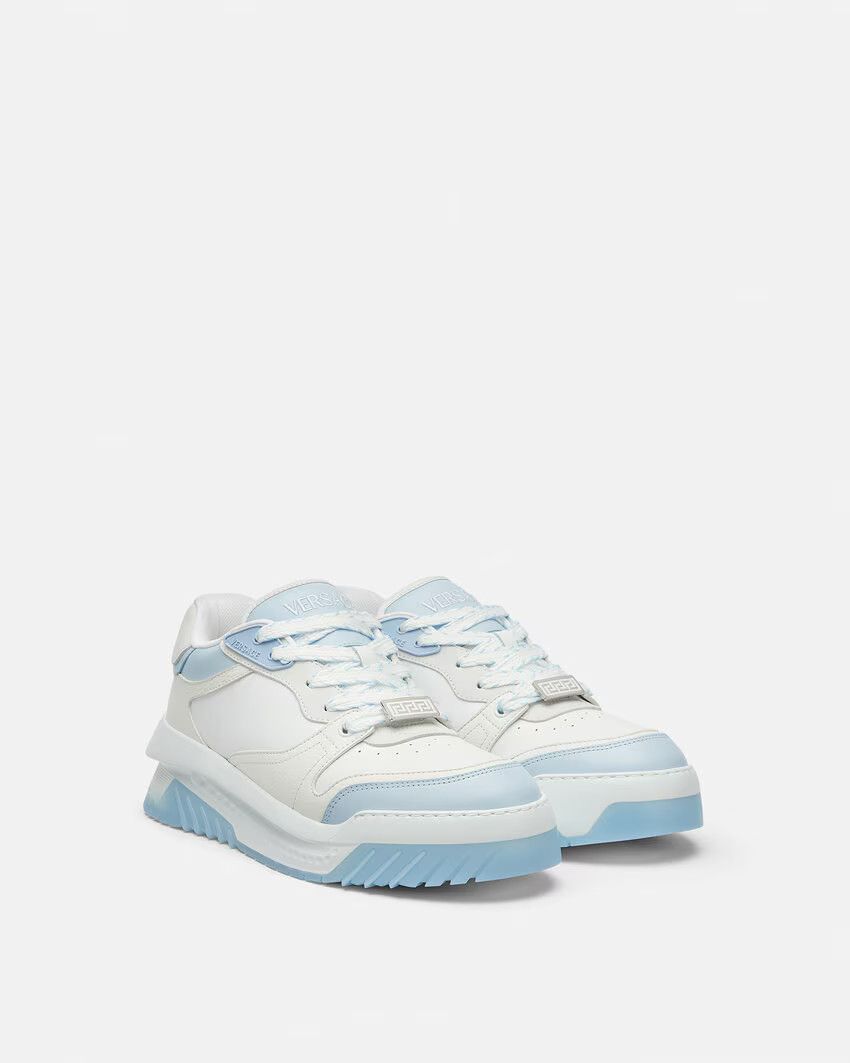 Versace o1s22i1n1224 Odiessea Sneakers in White/Light Blue Size US 8 / EU 41 - 2 Thumbnail