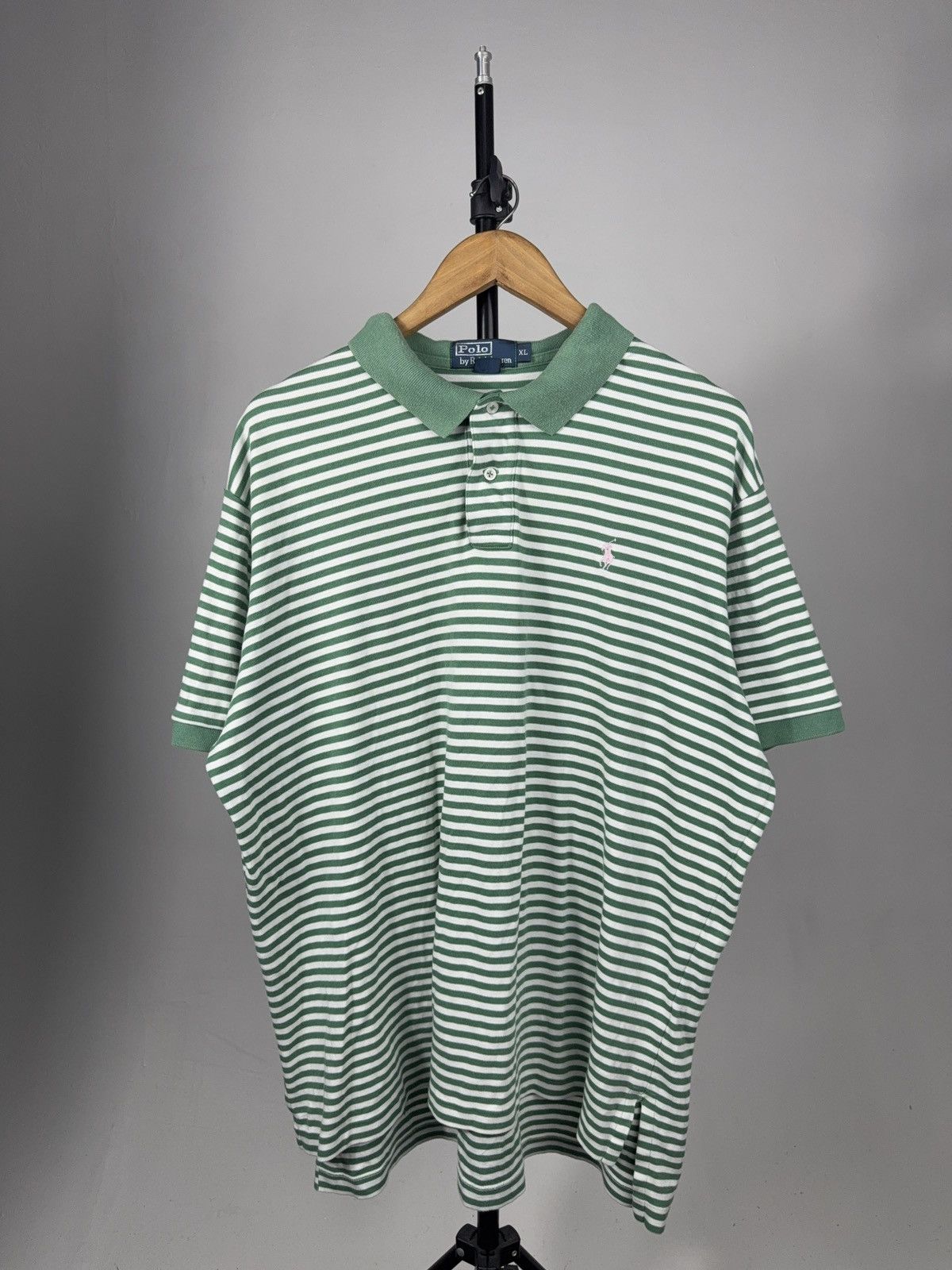 Polo Ralph Lauren Vintage 90s Retro Polo Ralph Lauren Striped Pony Polo Shirt Size US XL / EU 56 / 4 - 1 Thumbnail