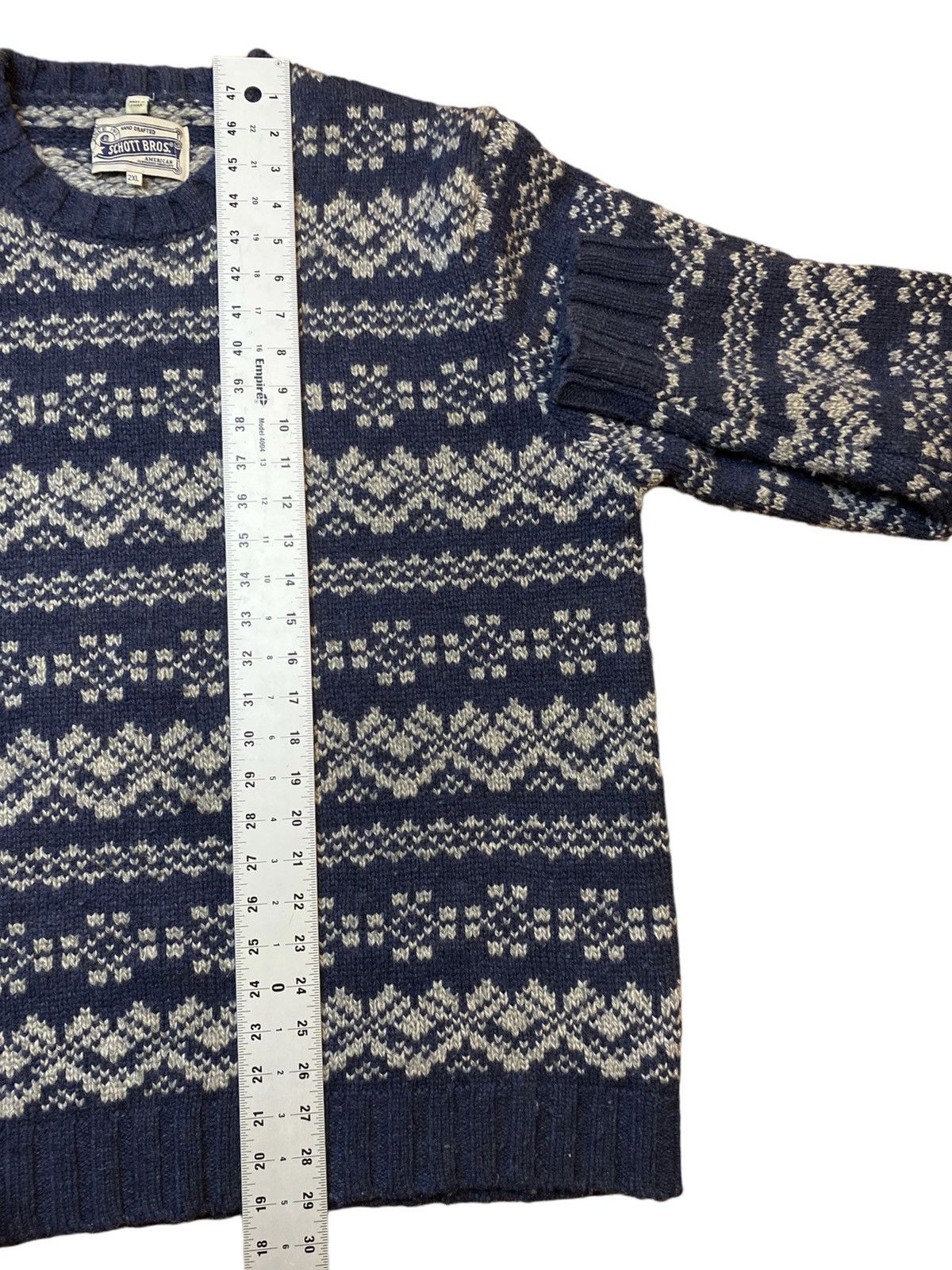 Schott Schott NYC Fair Isle Snowflake Style Wool Blend Knit Sweater Size US XXL / EU 58 / 5 - 8 Thumbnail