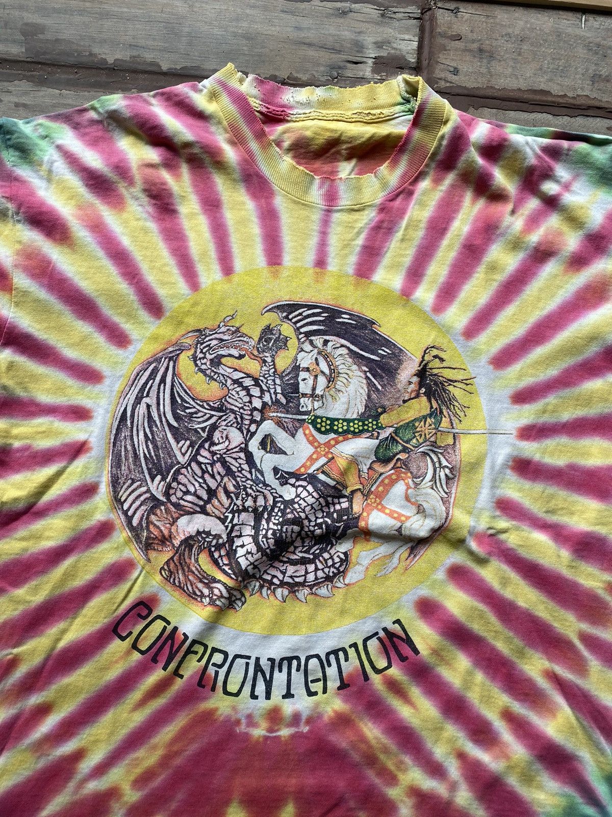 Bob Marley × Vintage Vintage 1990s Bob Marley confrontation T shirts Size US XL / EU 56 / 4 - 2 Thumbnail
