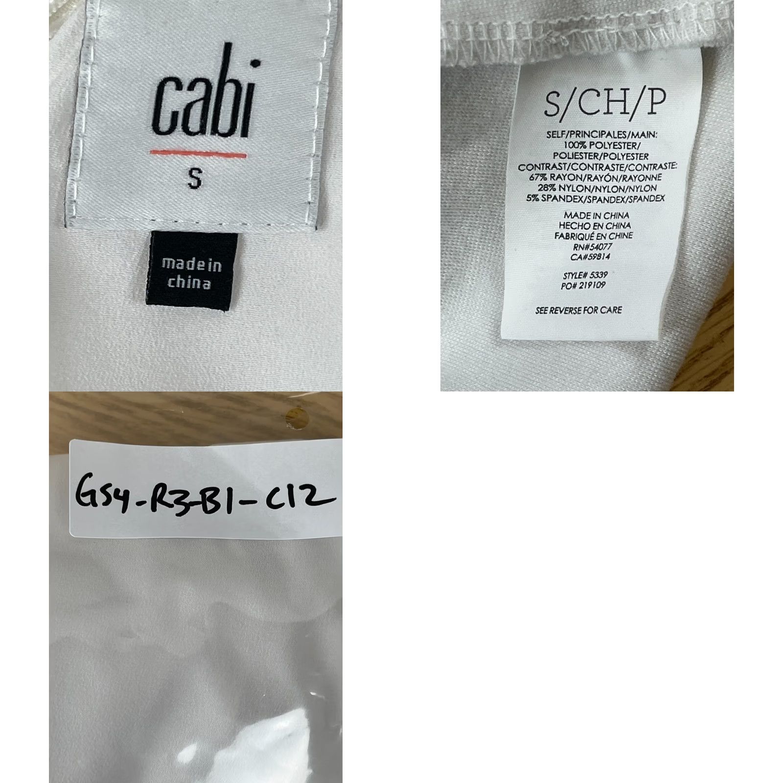 Vintage Cabi Blouse Womens Small White Draped Faux Wrap 3/4 Sleeve Zip Back Top Shirt Size S / US 4 / IT 40 - 8 Thumbnail