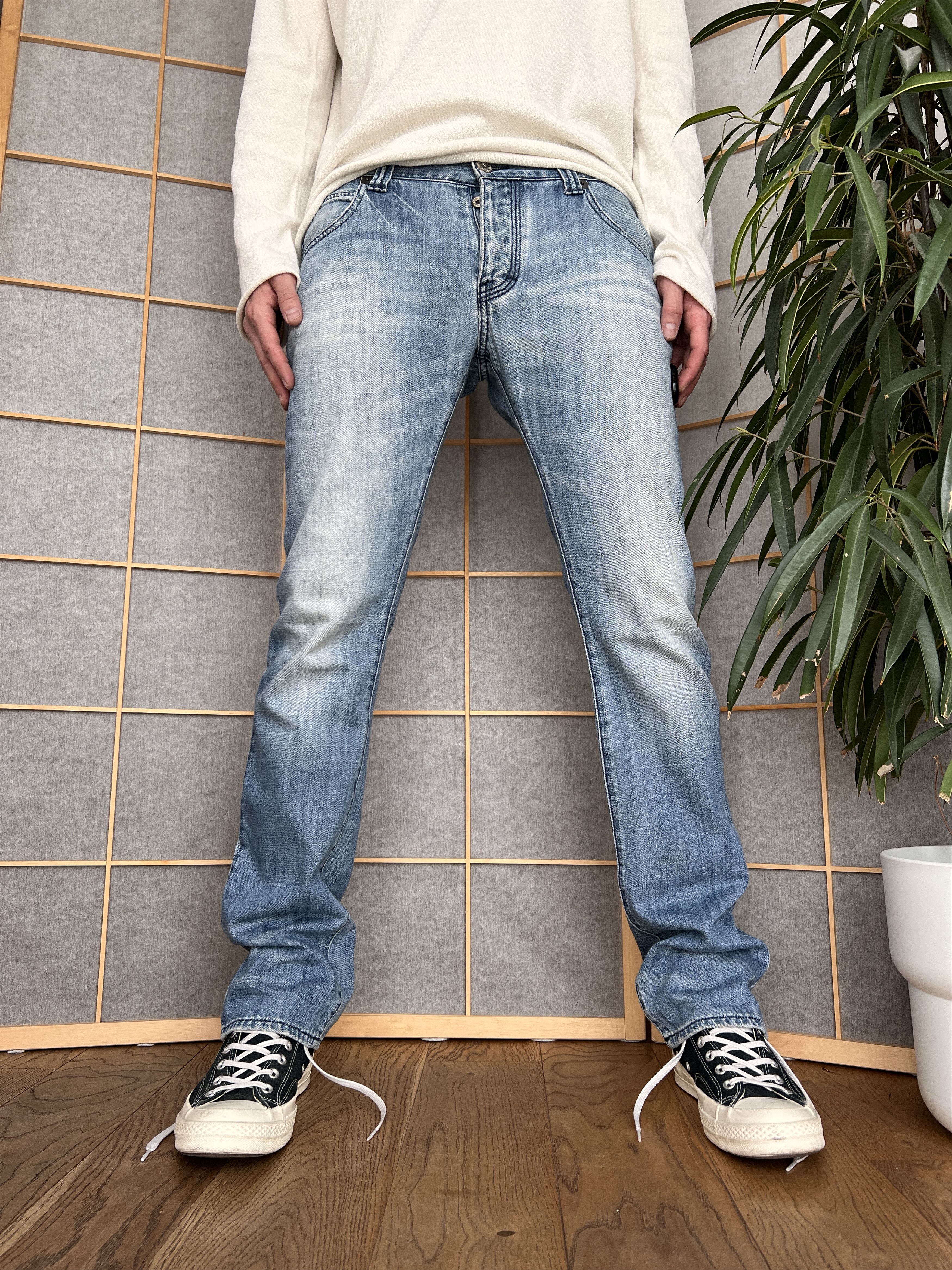Armani Y2K Armani retro vintage 00s blue denim jeans slim straight Size US 32 / EU 48 - 2 Thumbnail