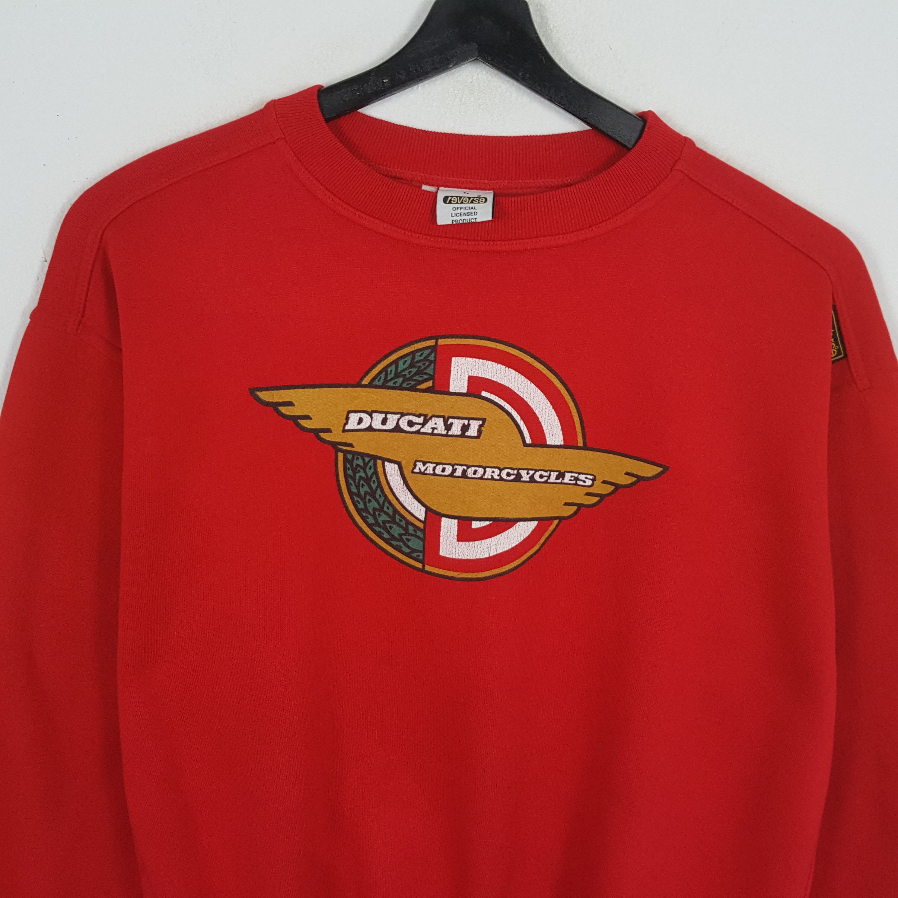 Ducati × Vintage DUCATI MOTORCYCLES Center Design Sweatshirt Size US XL / EU 56 / 4 - 2 Thumbnail