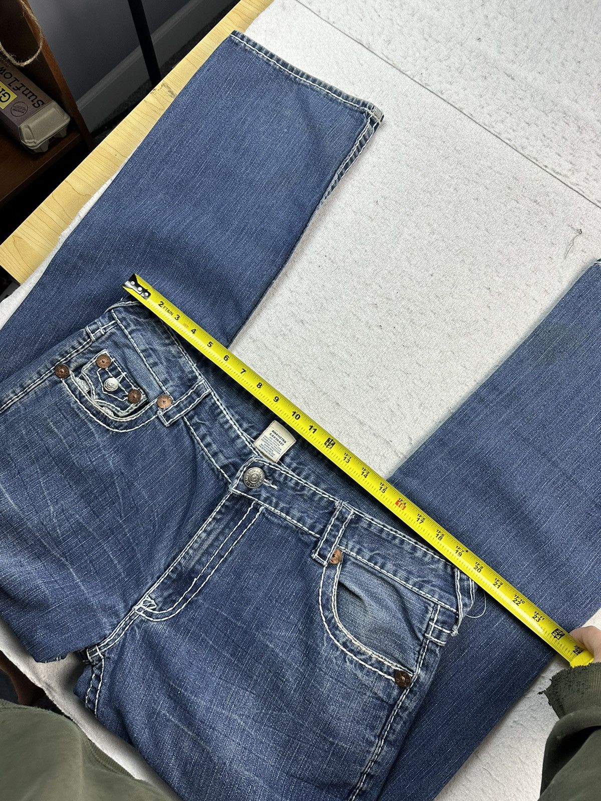 True Religion × Vintage Crazy Vintage True Religion Contrast Stitching Baggy Jeans Size US XL / EU 56 / 4 - 5 Thumbnail