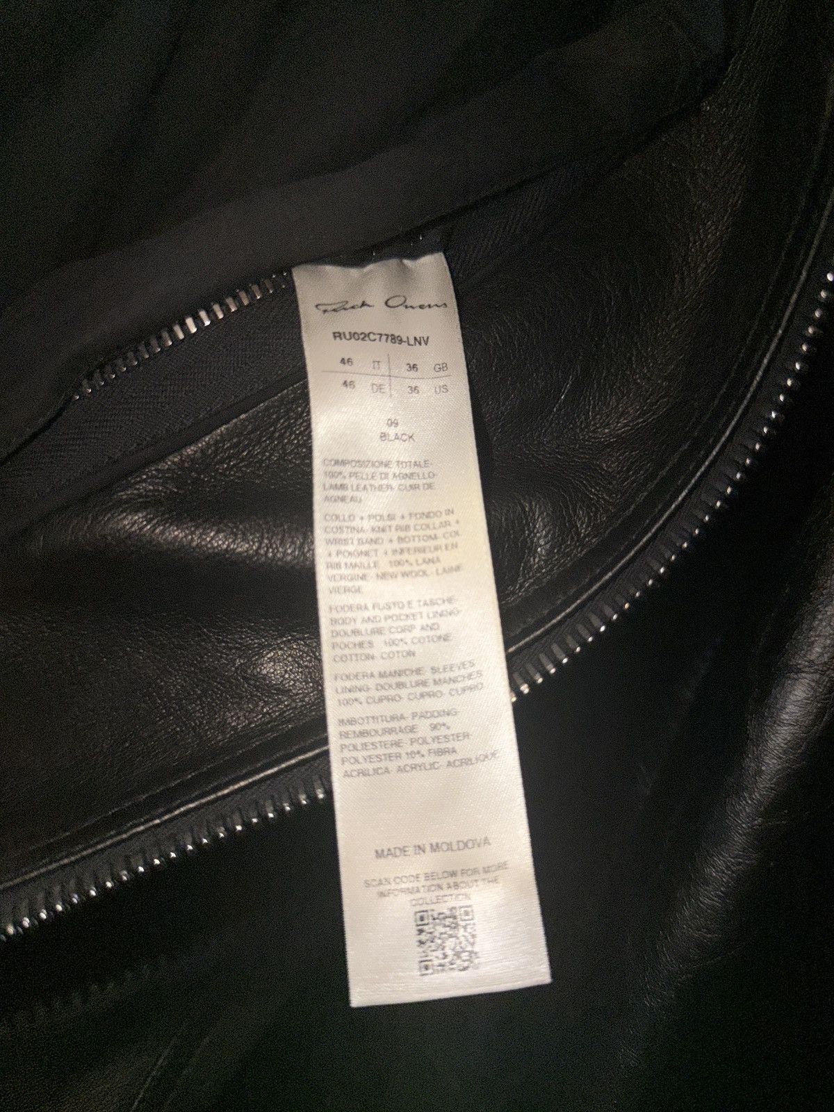 Rick Owens Leather Bomber Jacket Size US S / EU 44-46 / 1 - 5 Thumbnail