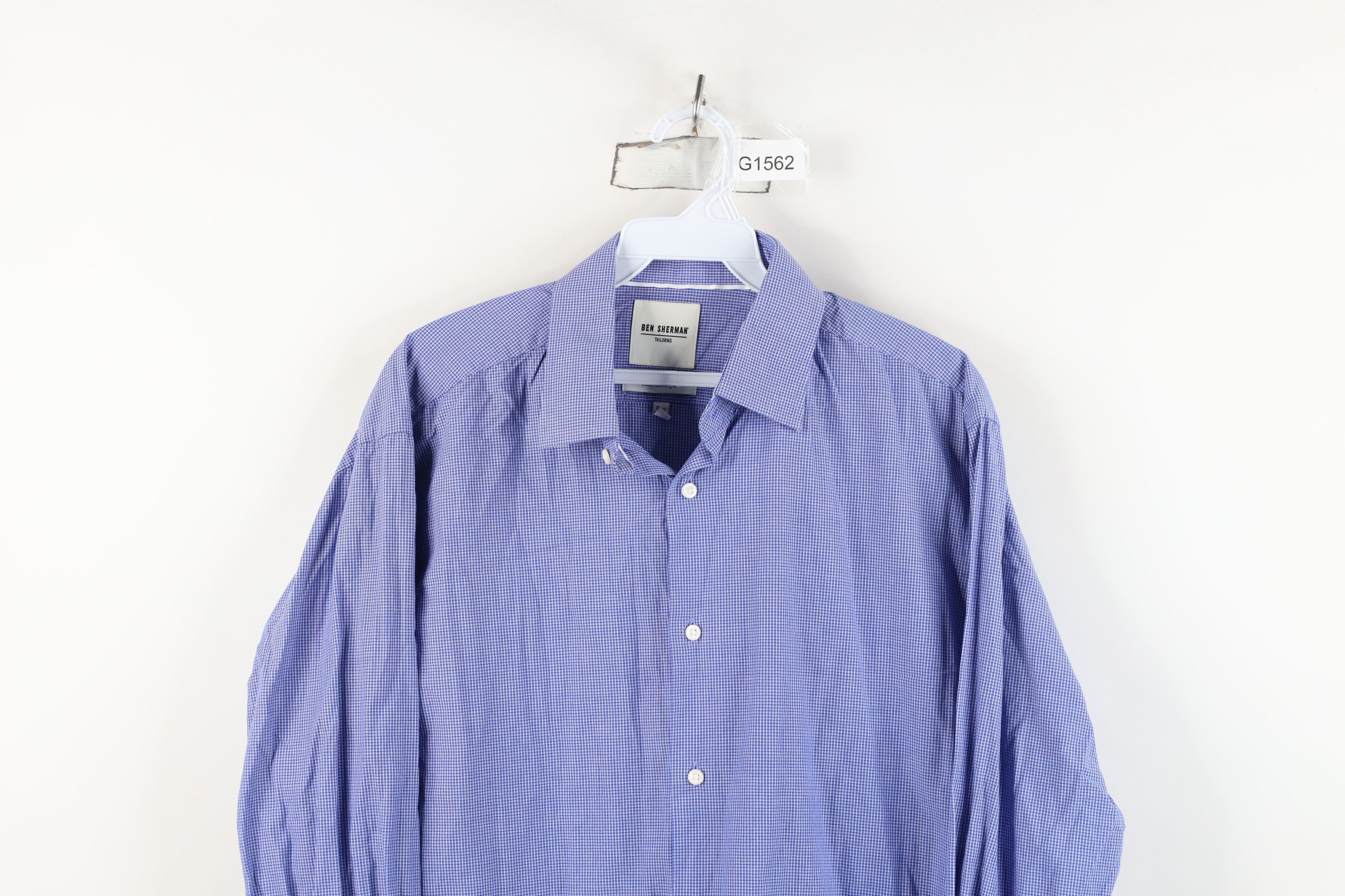 Ben Sherman Ben Sherman Tailored Slim Fit Button Shirt Blue Plaid Size US M / EU 48-50 / 2 - 2 Thumbnail