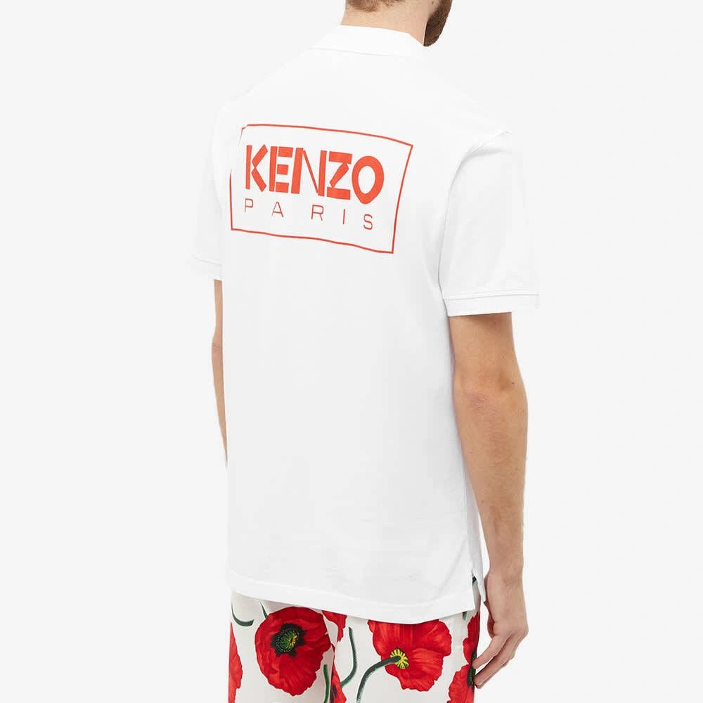 Kenzo o1mle0624 Logo Polo Shirt in White/Red Size US M / EU 48-50 / 2 - 3 Thumbnail