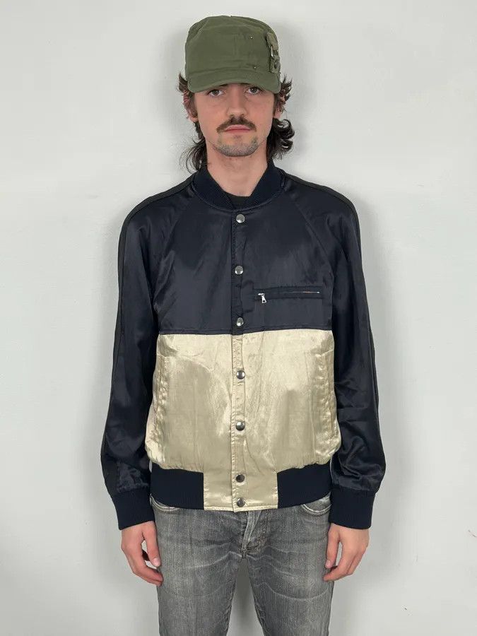 Dries Van Noten Dries Van Noten Beige & Navy Reversible Bomber Jacket Size US M / EU 48-50 / 2 - 5 Thumbnail