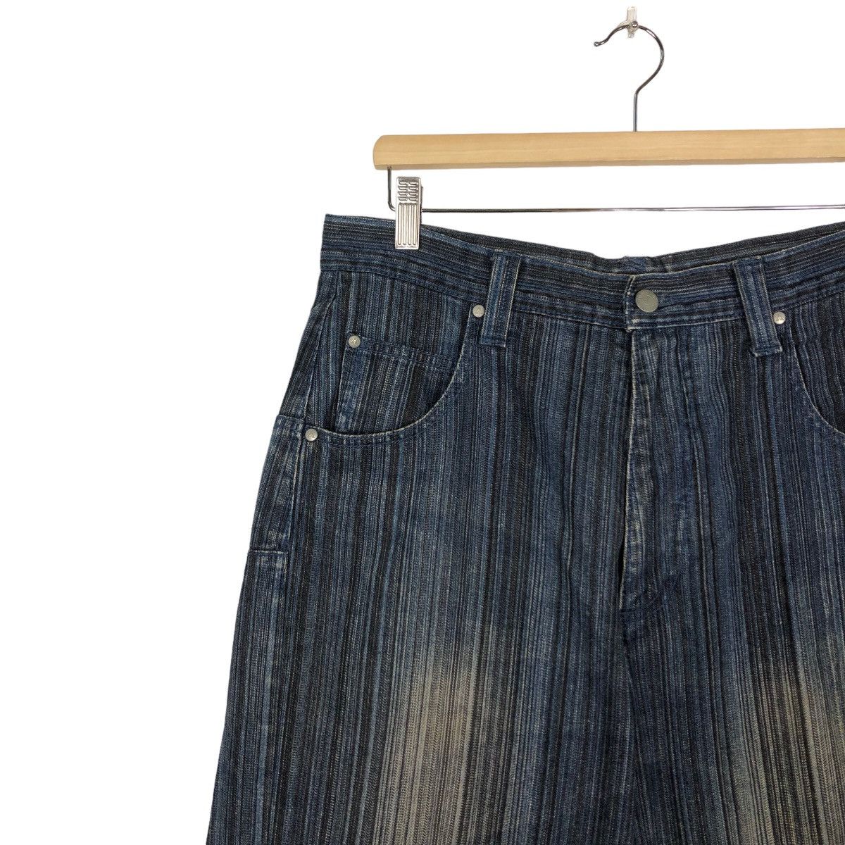 Japanese Brand 🔥90’s Vintage Airwalk Striped Denim Jeans Size US 34 / EU 50 - 6 Thumbnail