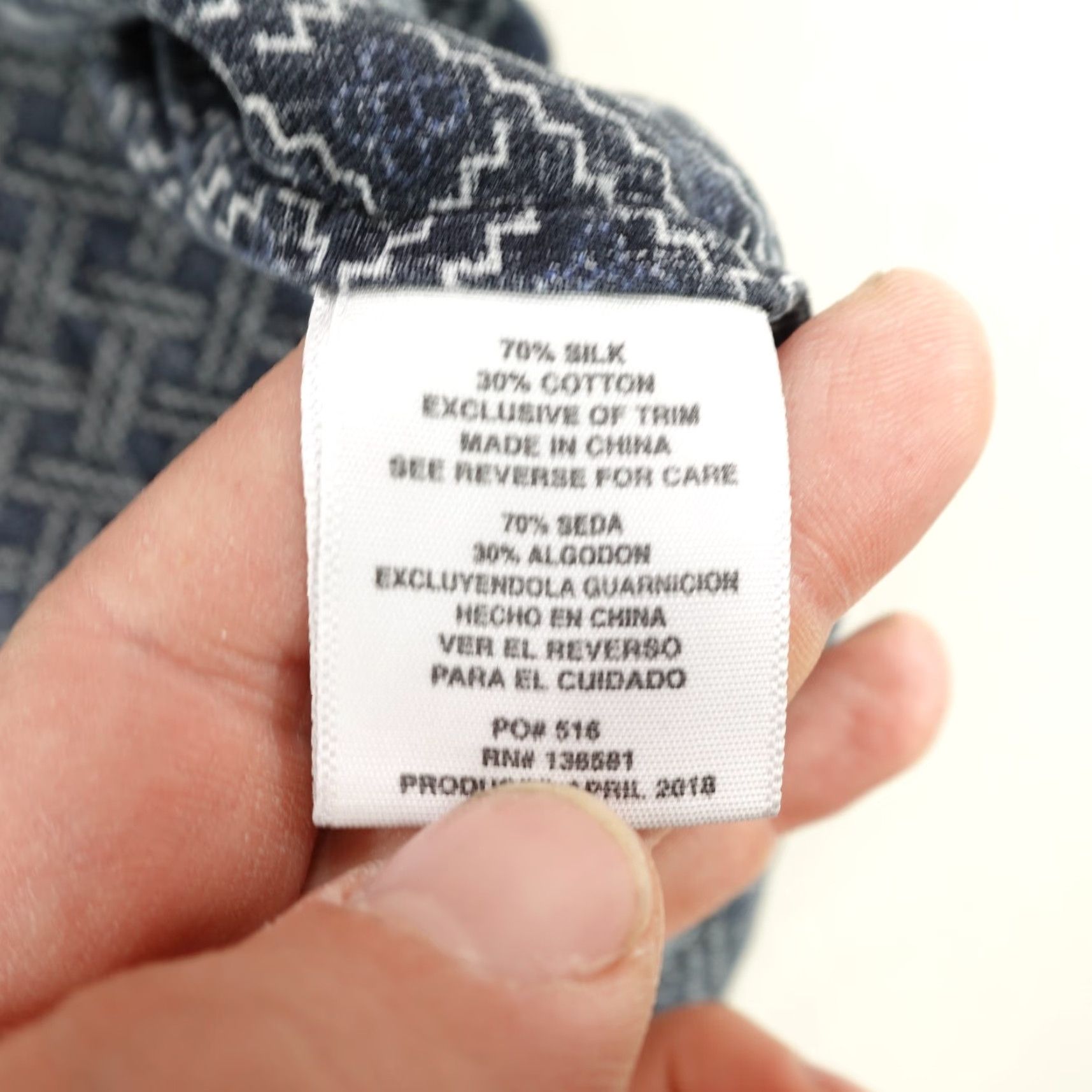 Nat Nast Nat Nast Shirt Mens XL Blue Geometric Button Up Silk Blend Camp Relax Luxury Size US XL / EU 56 / 4 - 5 Thumbnail