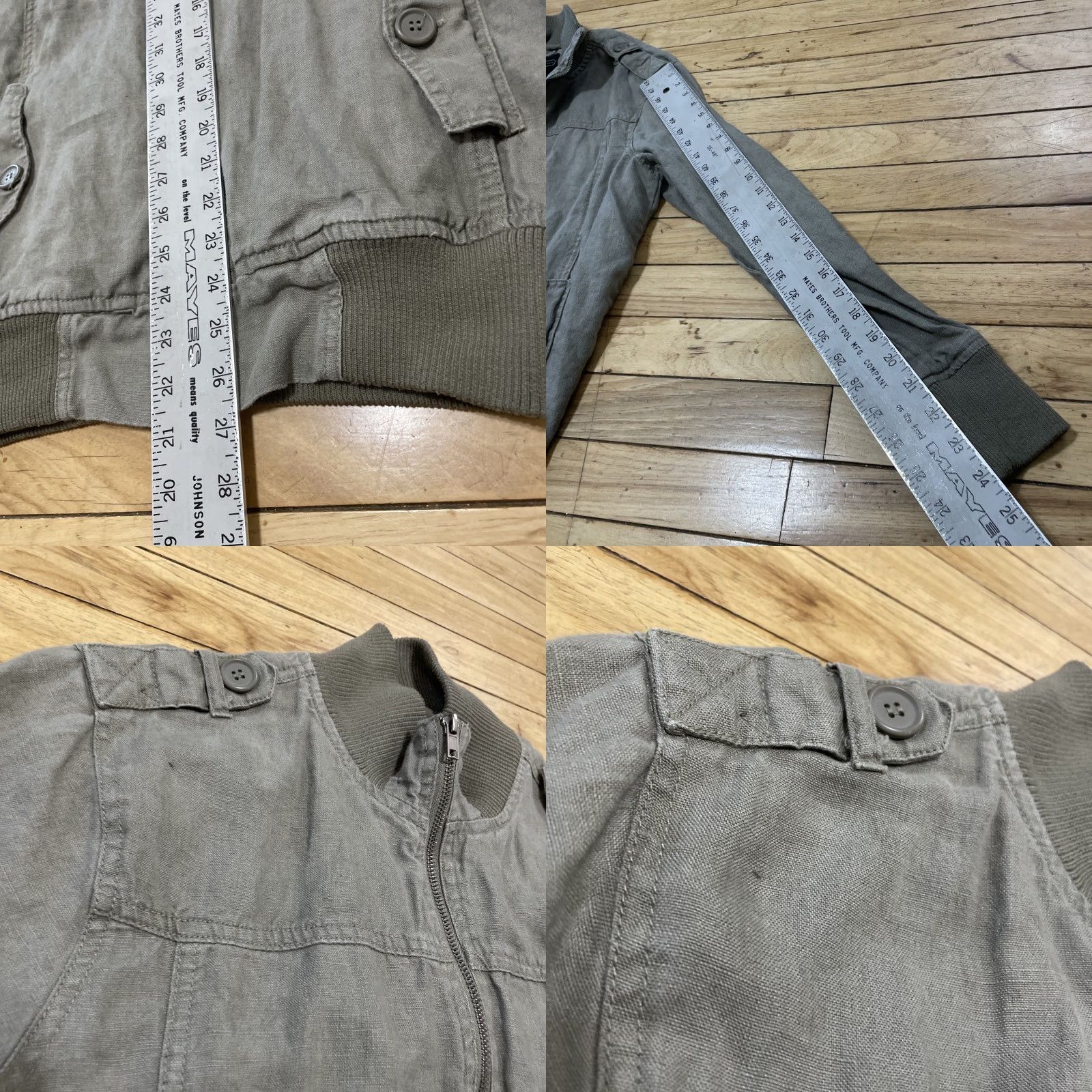 21 Men VINTAGE Flight 21MEN 100% Linen Bomber Jacket Men M Green Army Military Light Layer Shirt Size US M / EU 48-50 / 2 - 9 Thumbnail