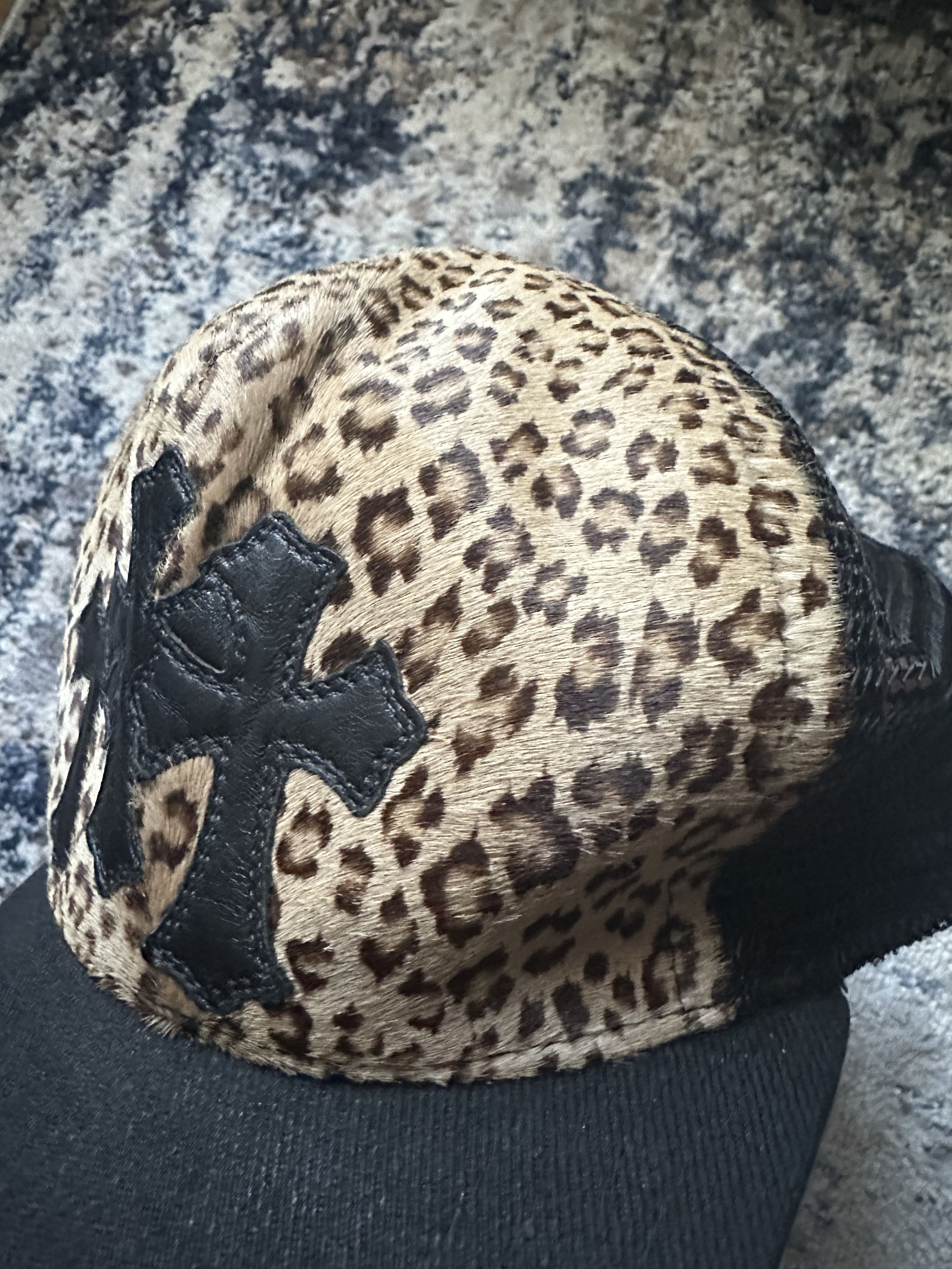 Chrome Hearts Chrome Hearts Cemetery Cross Leopard/Cheetah Trucker Hat Size ONE SIZE - 2 Thumbnail