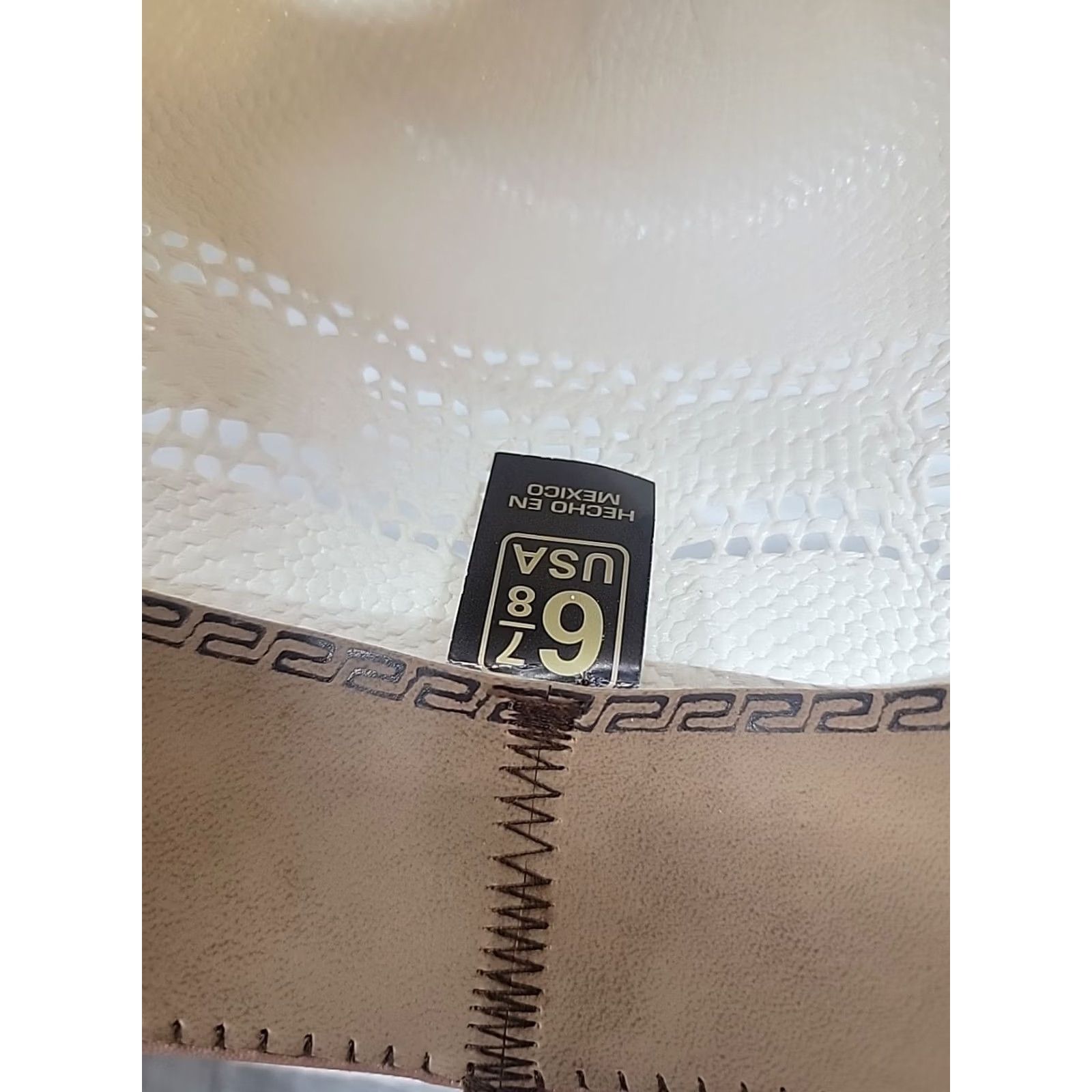 Vintage Texas Hat Co. Bangora Cowboy Hat Shantung Straw Beige 6 7/8 Mens Western Fitted Vintage No Size ONE SIZE - 7 Thumbnail