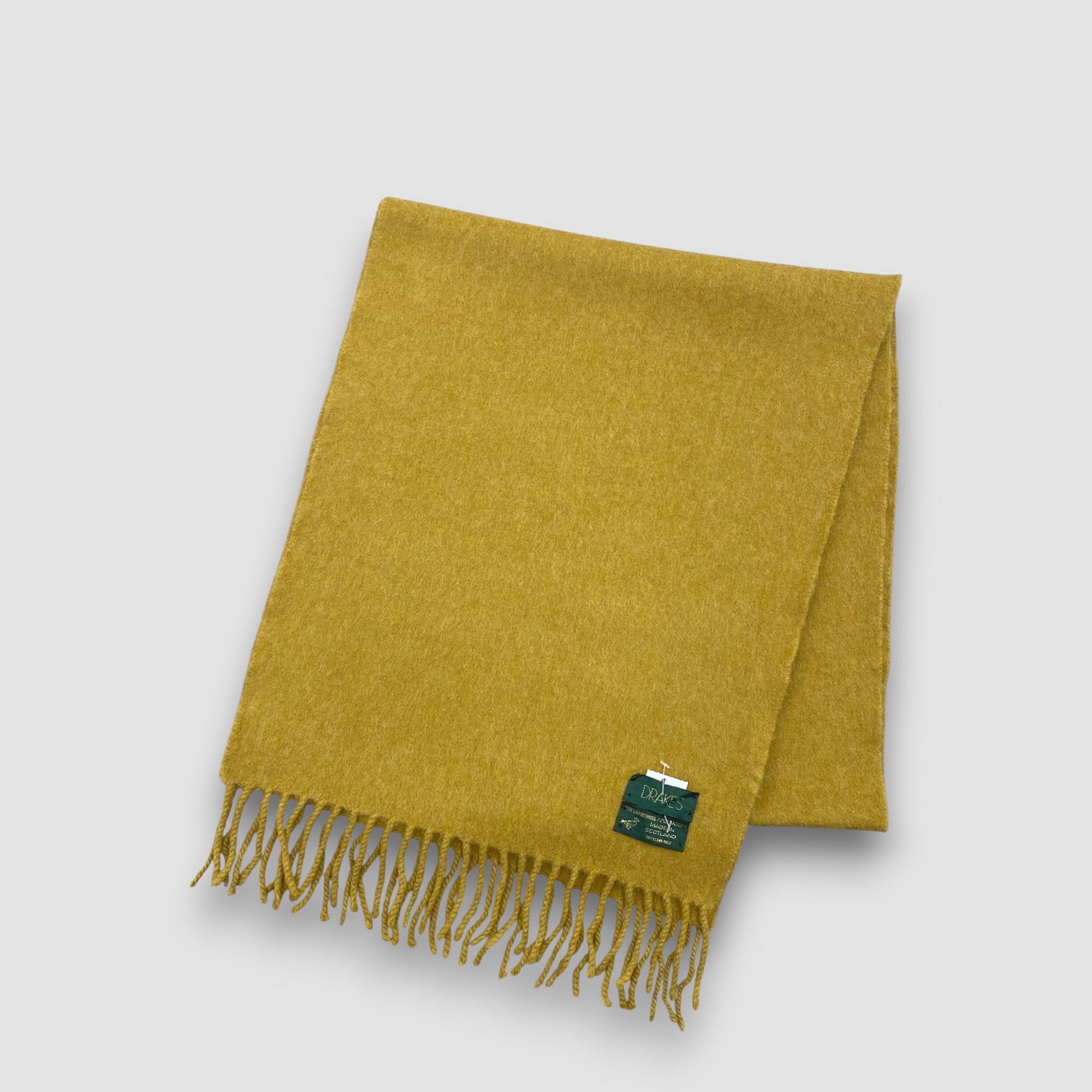 Drake's Vintage Drakes Scarf Muffler Wool Fringe Winter Scarves Size ONE SIZE - 3 Thumbnail