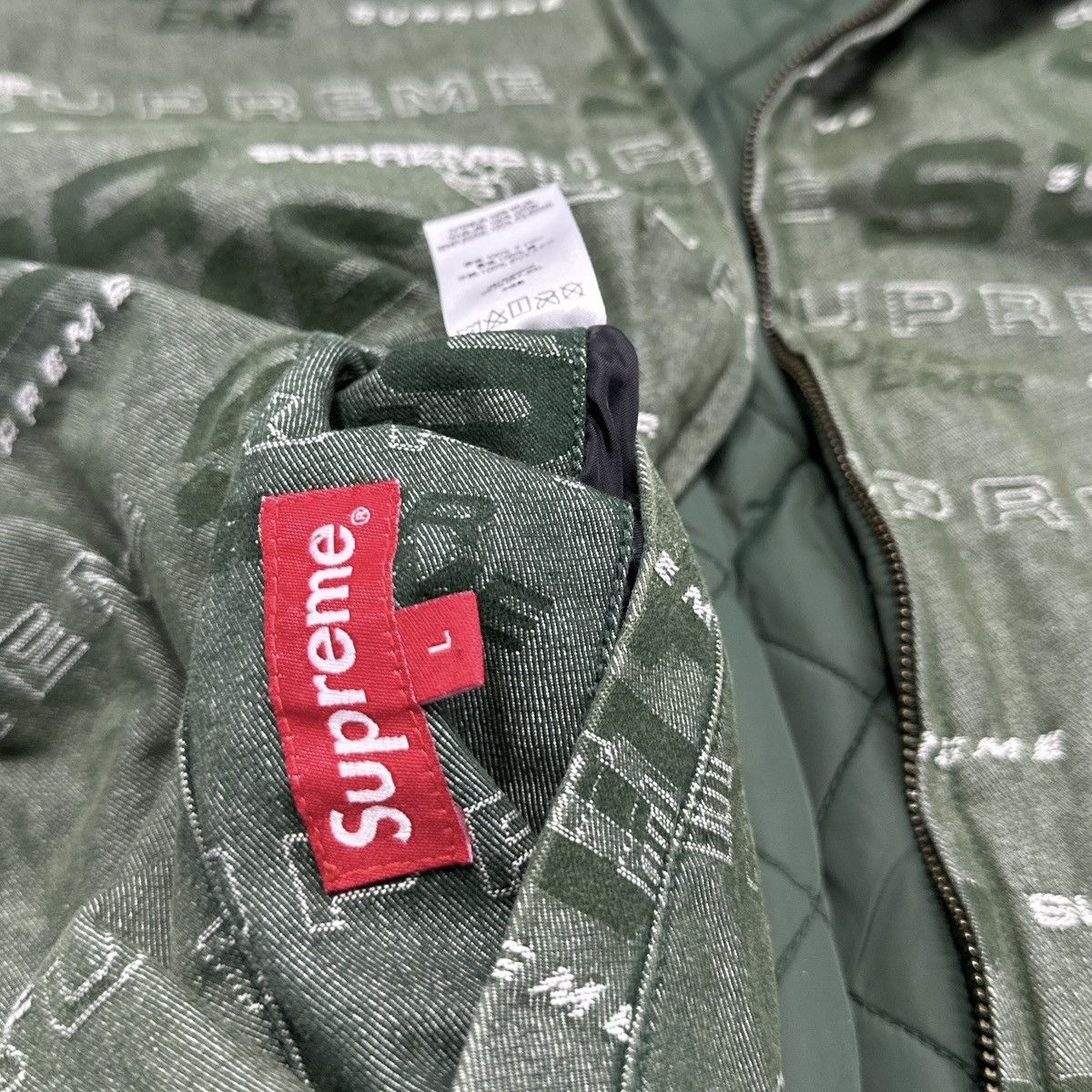 Supreme Supreme FW19 Reversible Dimensions Logo Denim Work Jacket Size US L / EU 52-54 / 3 - 4 Thumbnail
