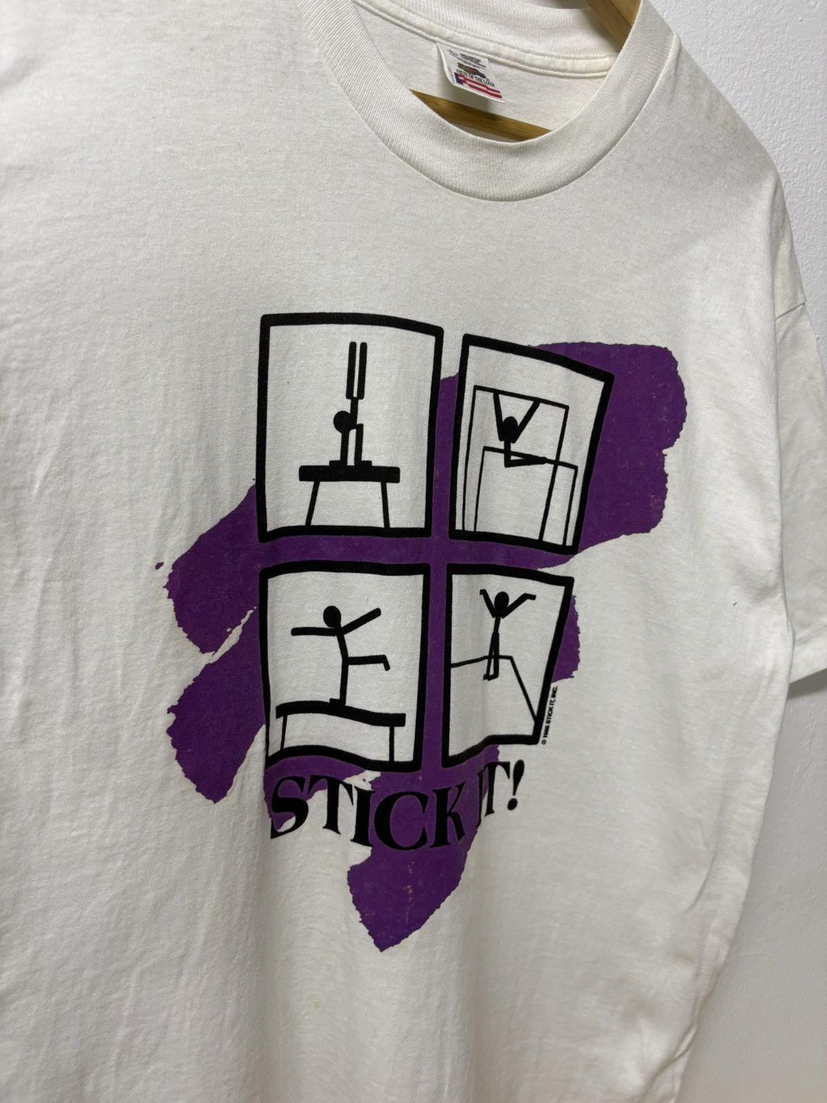 Vintage Vintage Stick It! Stickman Wording Tees 1995 Size US L / EU 52-54 / 3 - 2 Thumbnail