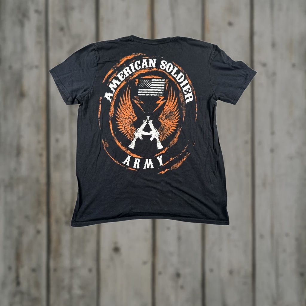 Affliction Apprime American Soldier Army Flag Shirt Mens Large Affliction Style Size US L / EU 52-54 / 3 - 1 Thumbnail