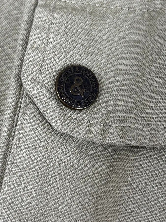 Dolce & Gabbana 2000s Dolce & Gabbana Buttoned Multi-Pocket Beige Jacket Size US XL / EU 56 / 4 - 9 Thumbnail
