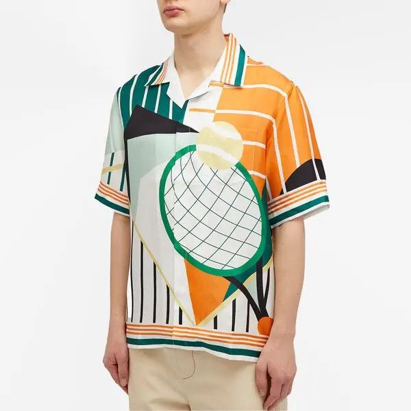Casablanca o1mle0326 Cuban Collar Short Sleeve Shirt in Multicolor Size US XS / EU 42 / 0 - 2 Thumbnail