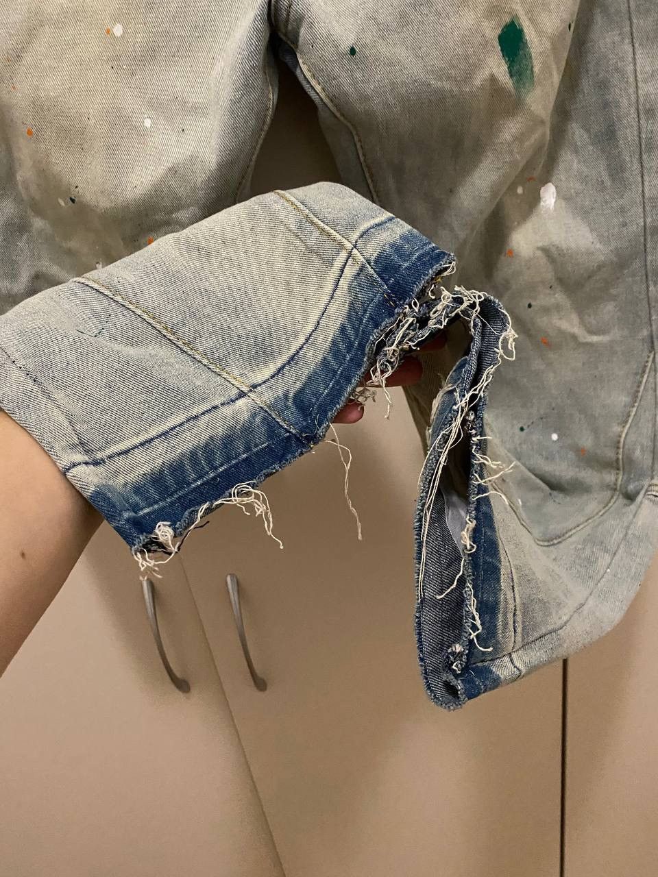 Japanese Brand × Vintage Flared Distressed Painter Jeans Size US 30 / EU 46 - 16 Thumbnail